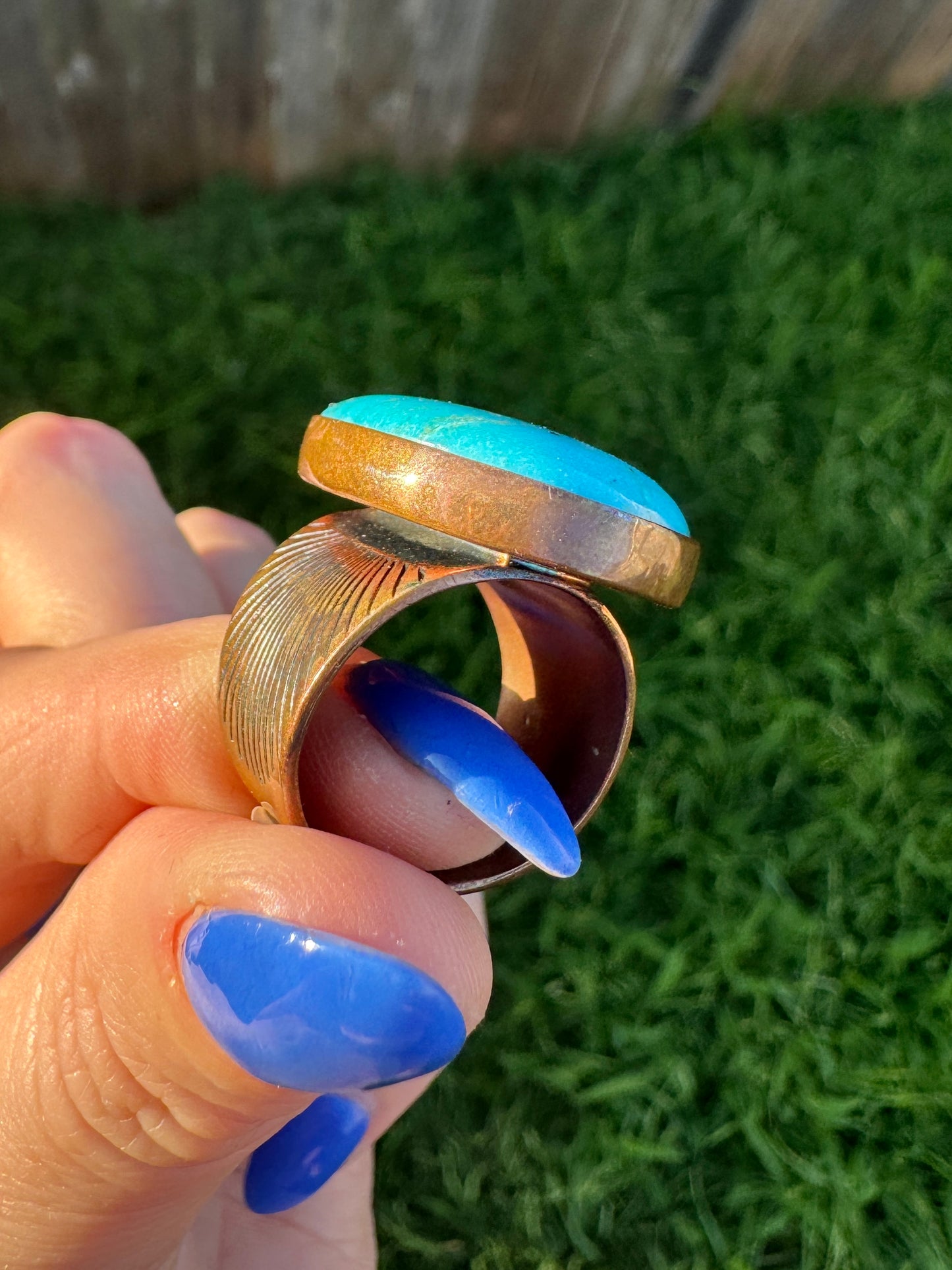 Copper Turquoise Ring