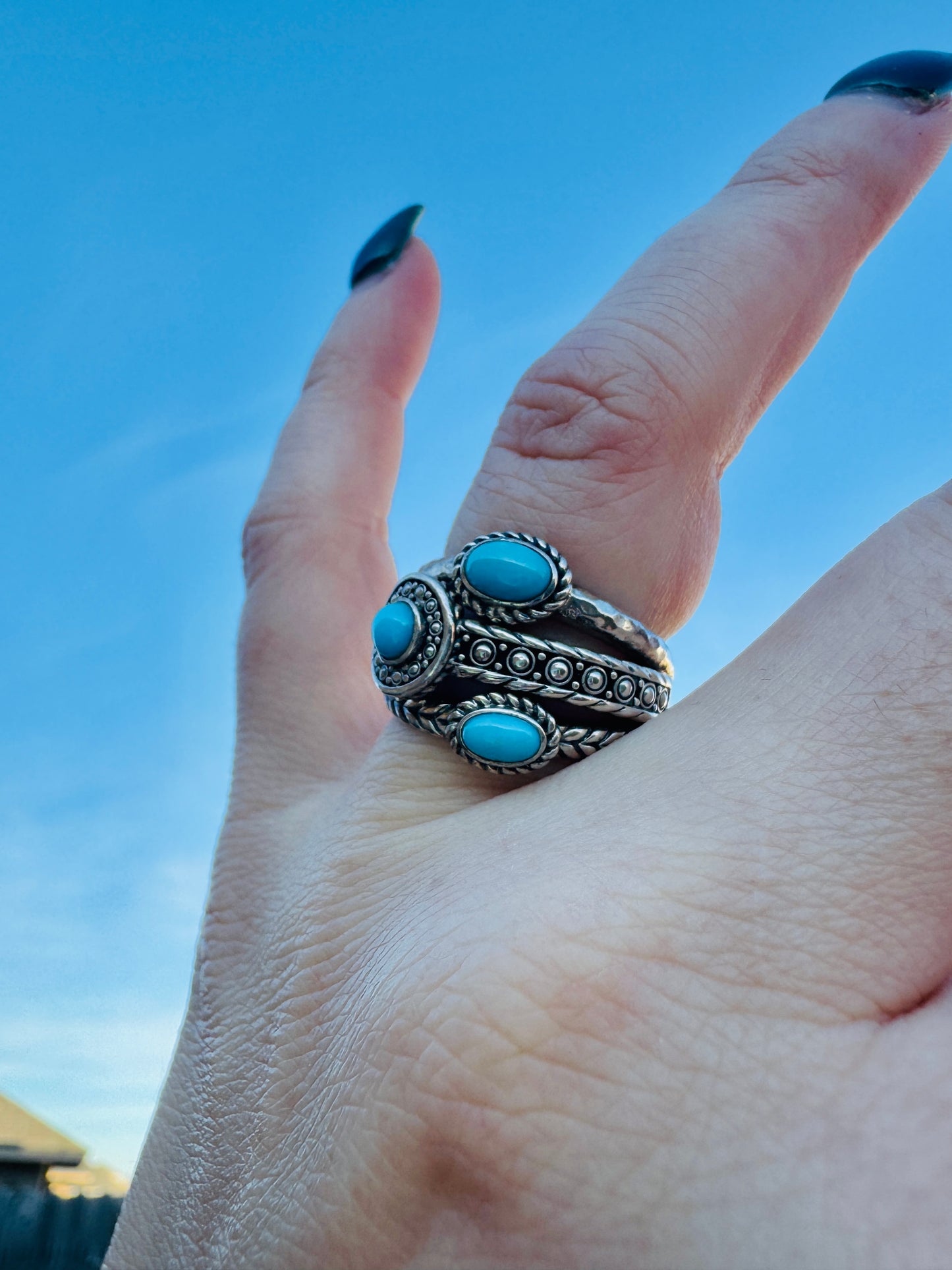 Sterling Silver Sleeping Beauty Turquoise Ring