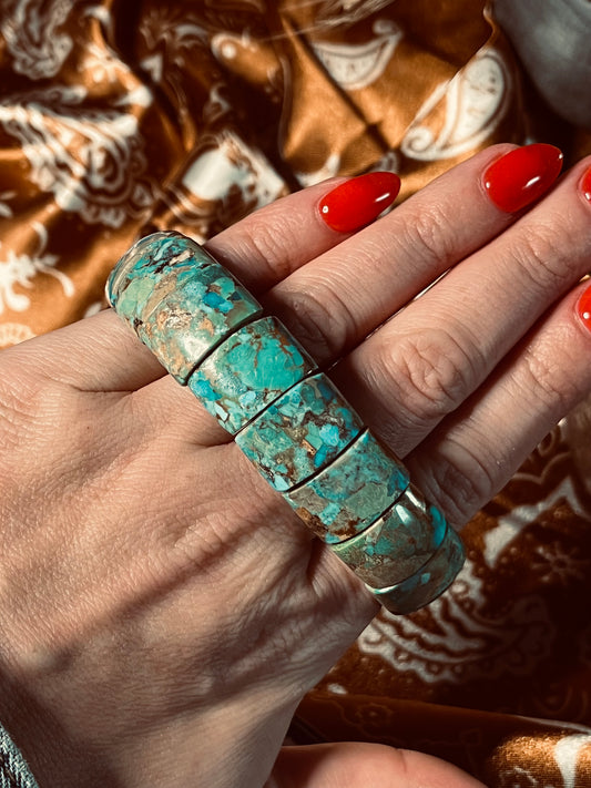 Natural Turquoise Stretch Bracelet