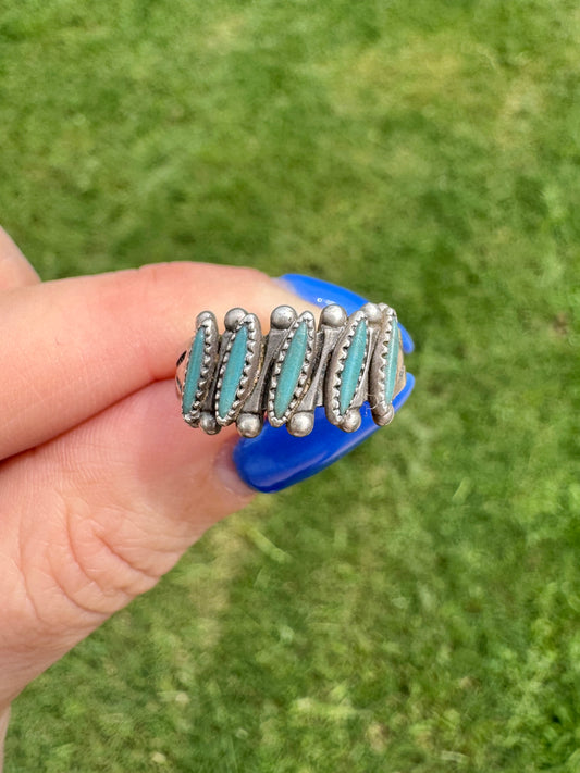 Vintage Sterling Zuni Turquoise Ring