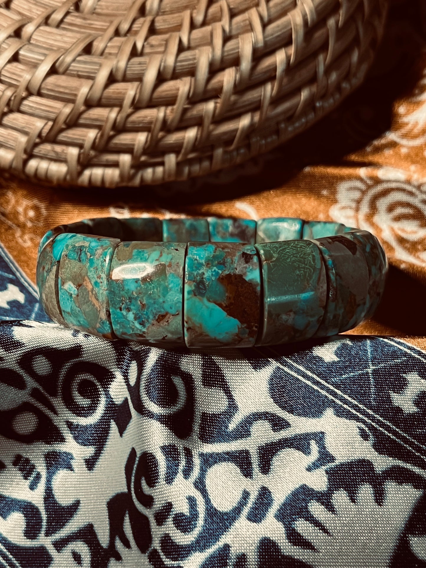 Natural Turquoise Stretch Bracelet
