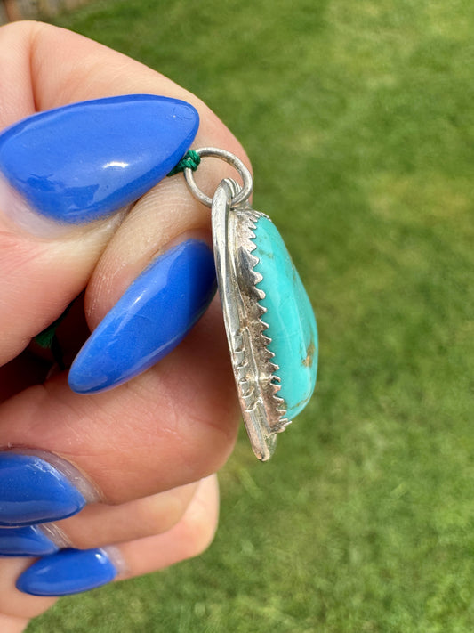 Sterling Silver Turquoise Charm Pendant