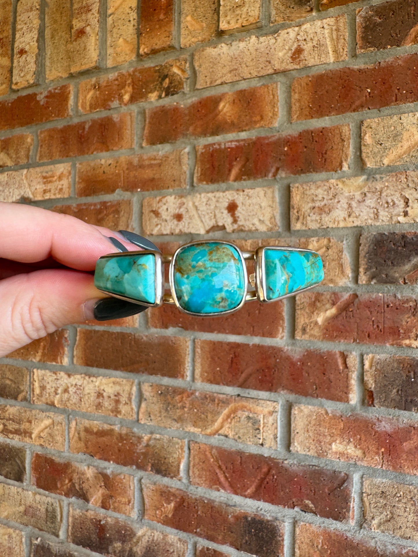 Estate Sterling Silver Turquoise Bracelet Cuff
