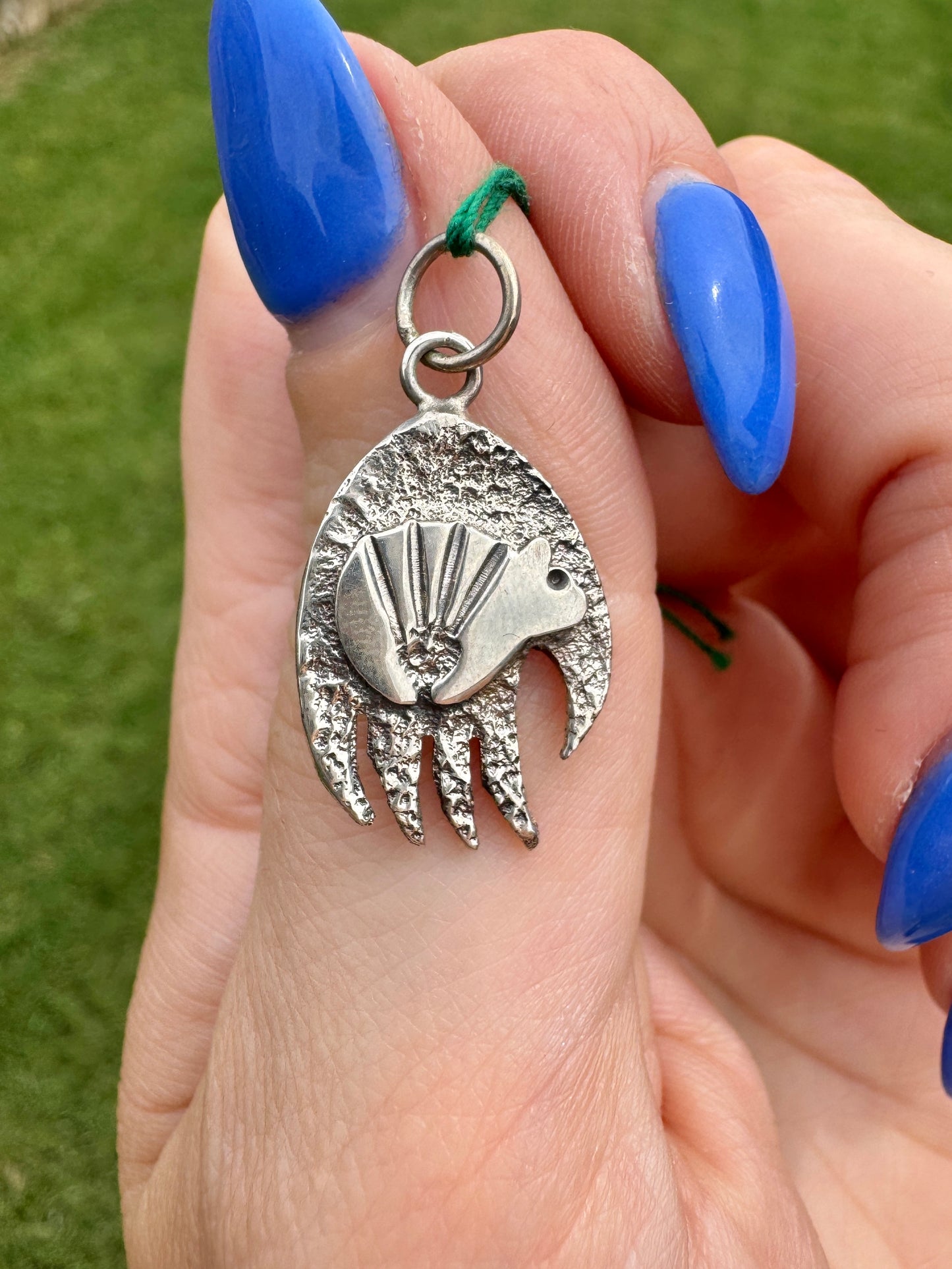 Sterling Silver Native American Bear Charm Pendant