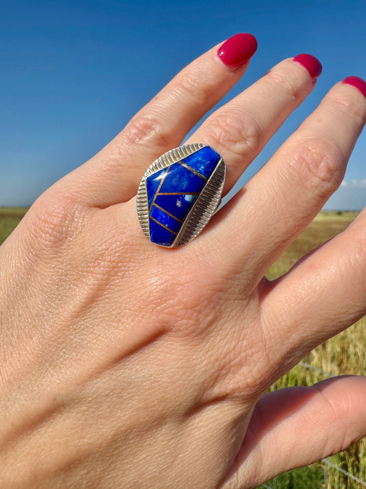 Sterling Silver Blue Lapis Ring