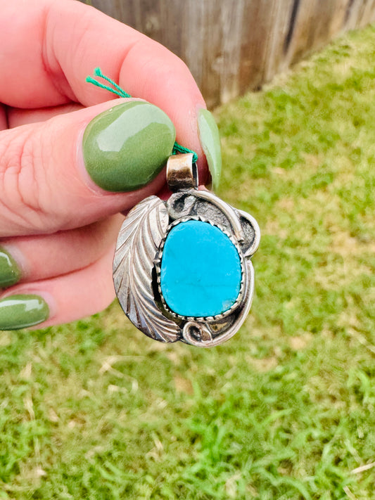 Sterling Silver Turquoise Pendant