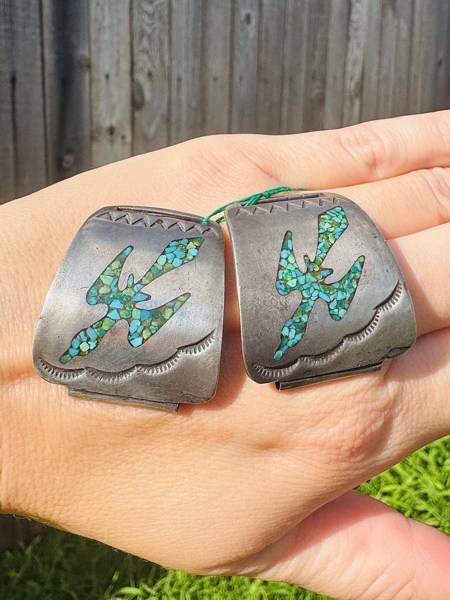 Vintage Sterling Turquoise Watch Ends