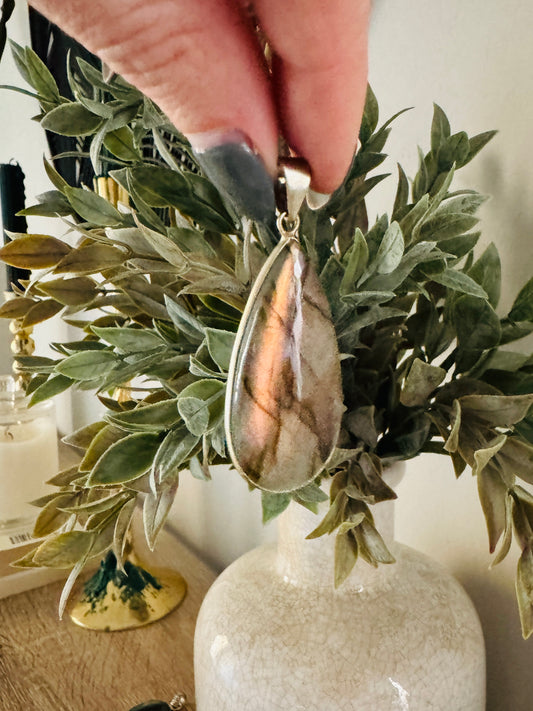 Sterling Agate Pendant