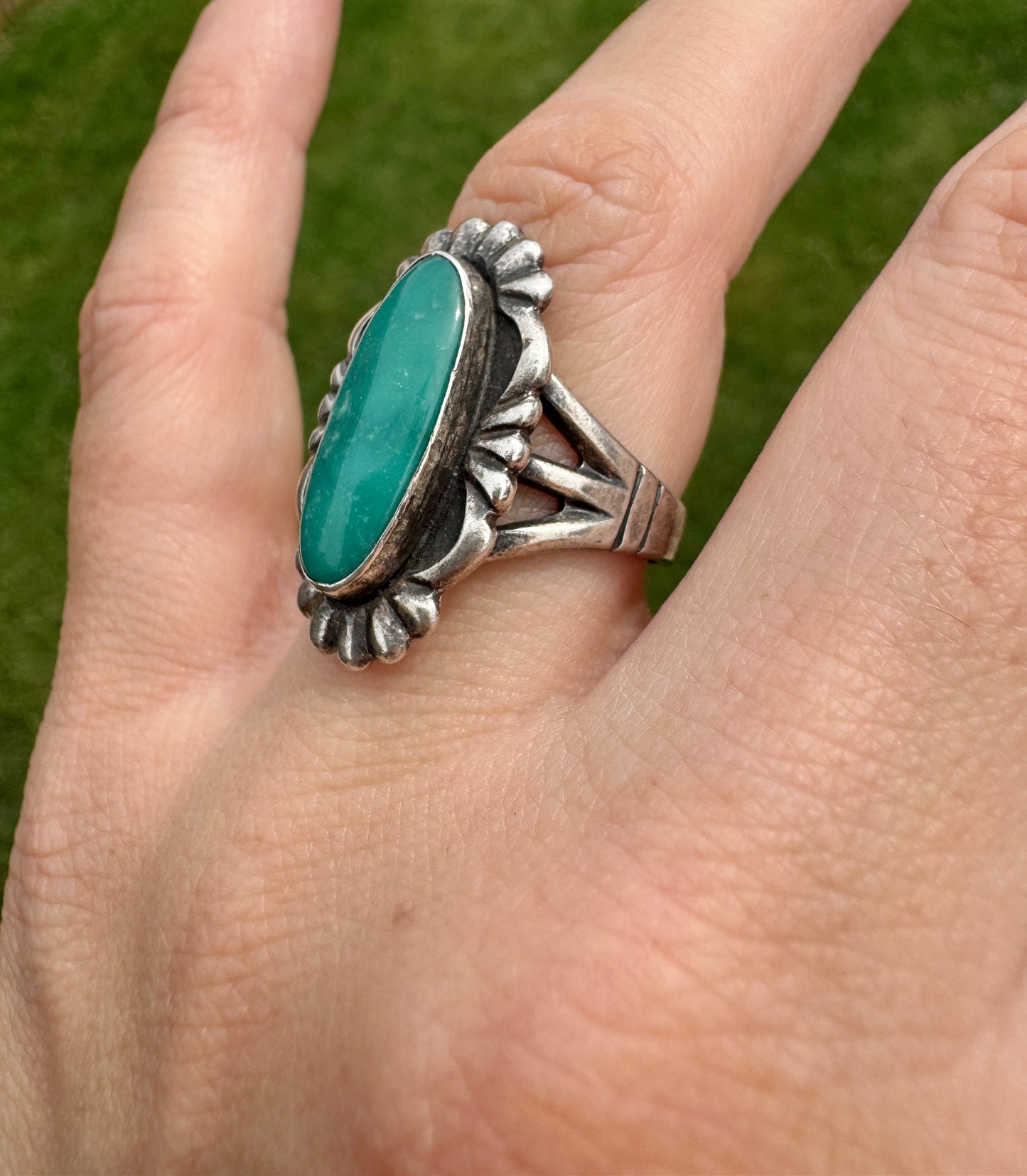 Vintage Sterling Silver Turquoise Ring