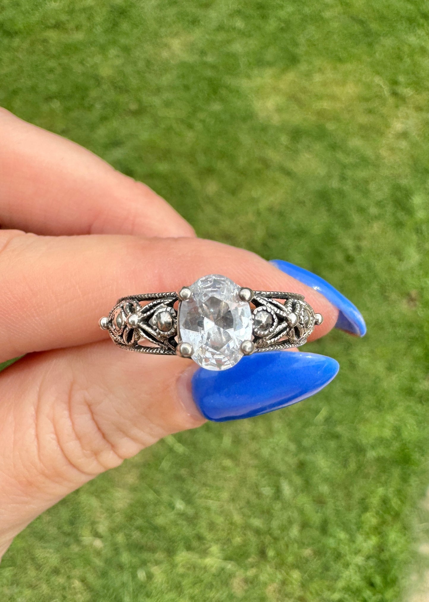 Southwestern Sterling and CZ Matching Ring Set