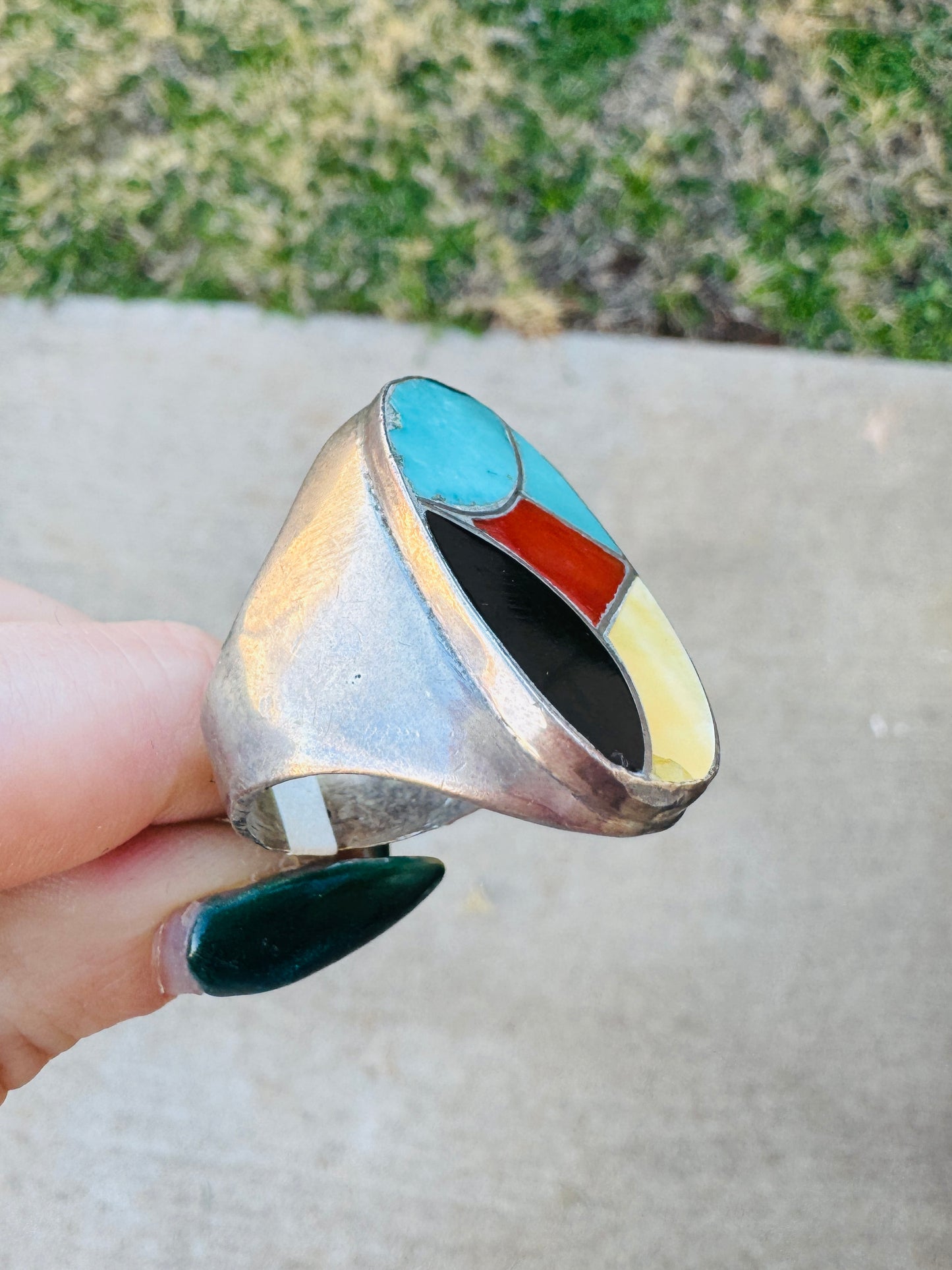 Vintage Sterling Silver Multi-Stone Ring