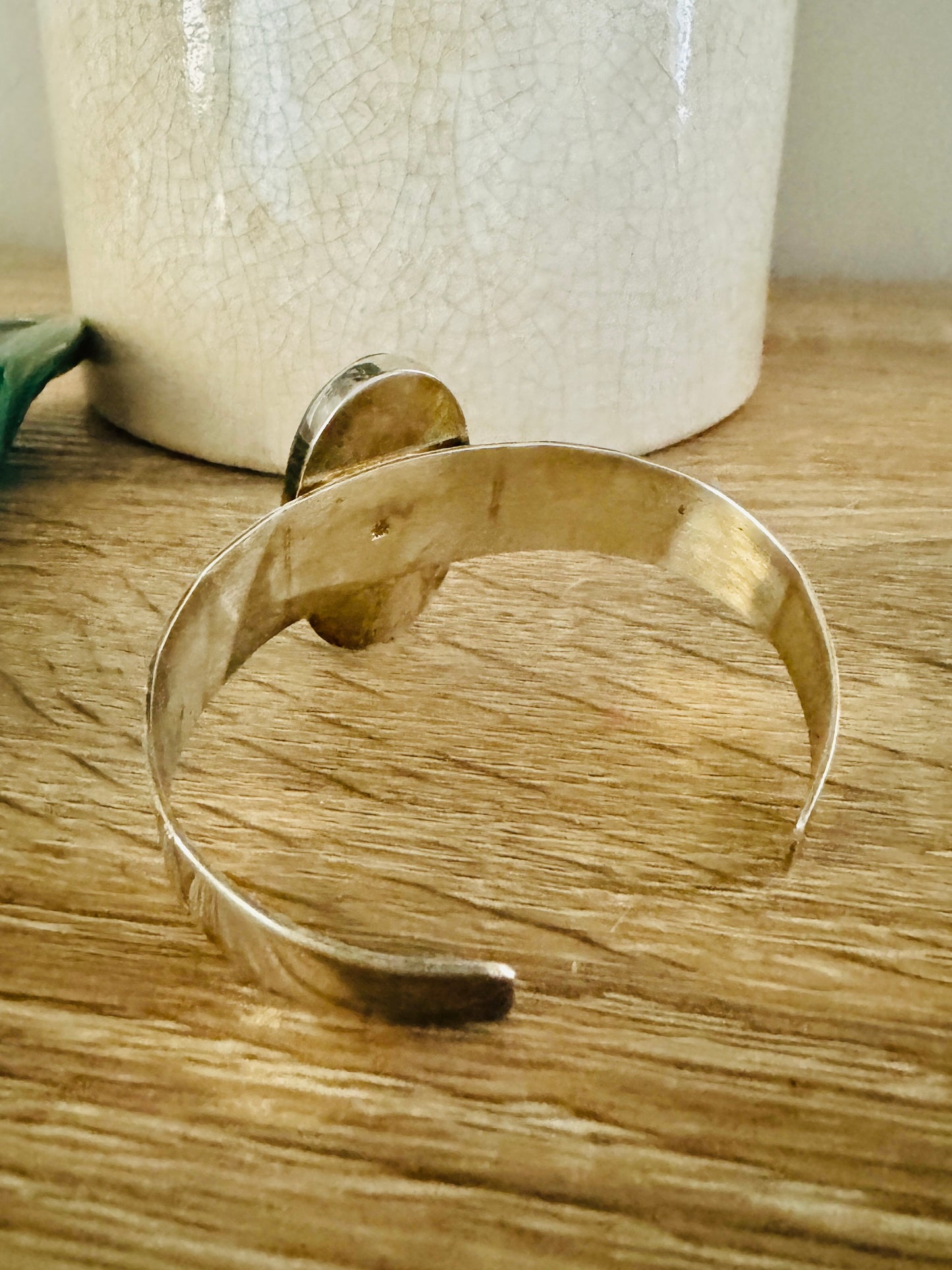 Sterling Silver Blue Agate Cuff Bracelet