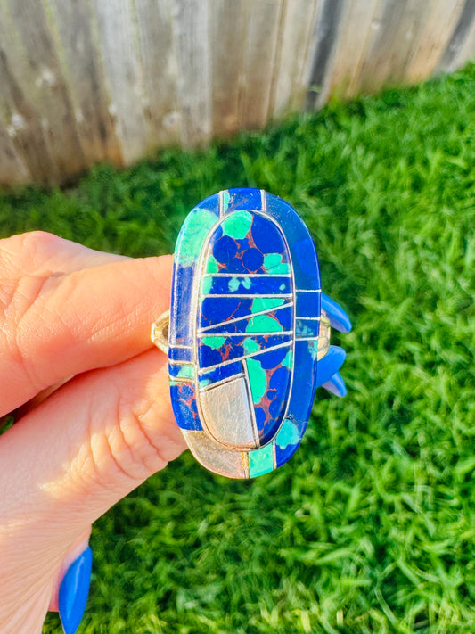 Vintage Sterling Silver Lapis Lazuli Ring