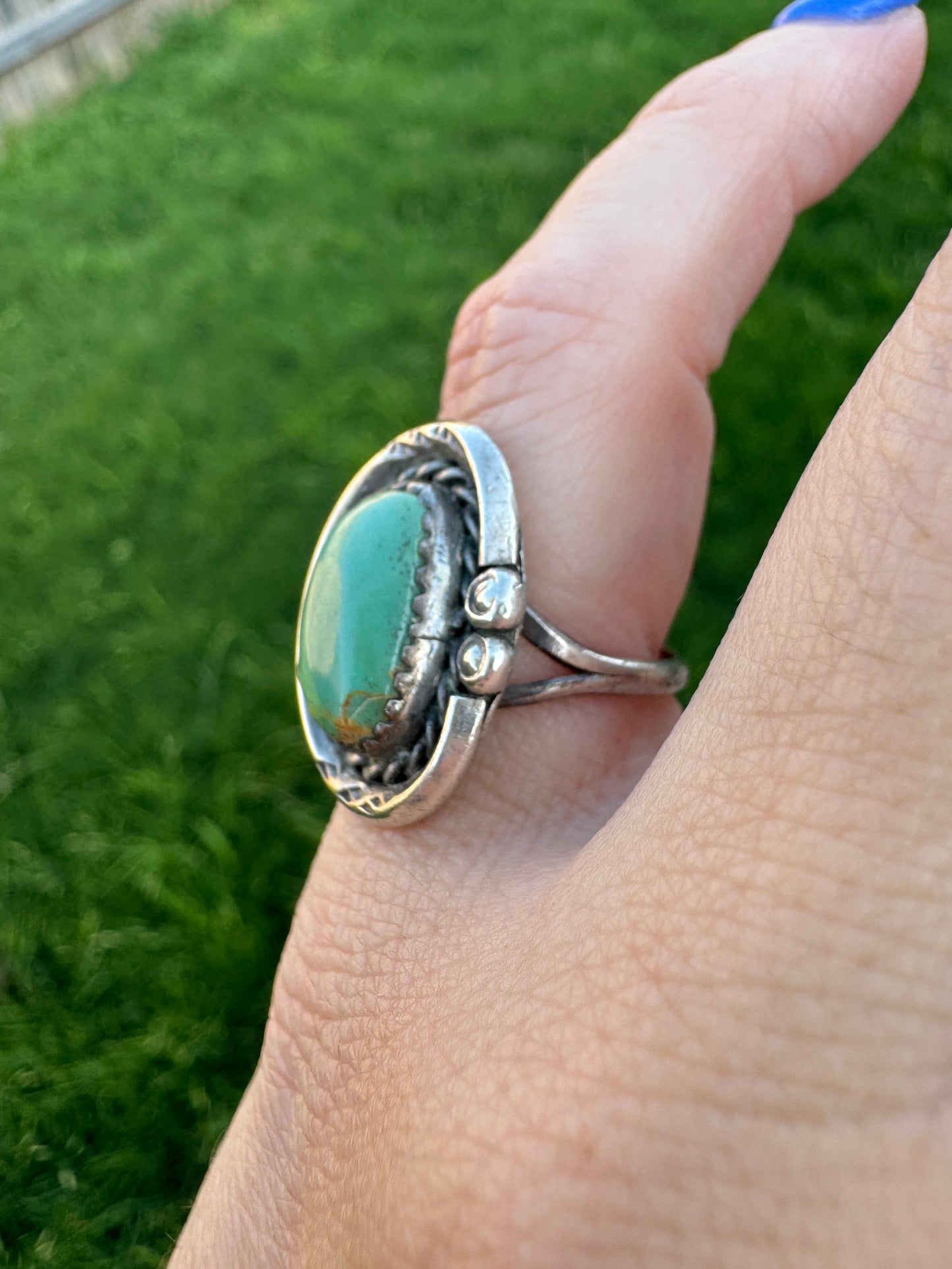 Vintage Sterling Turquoise Ring