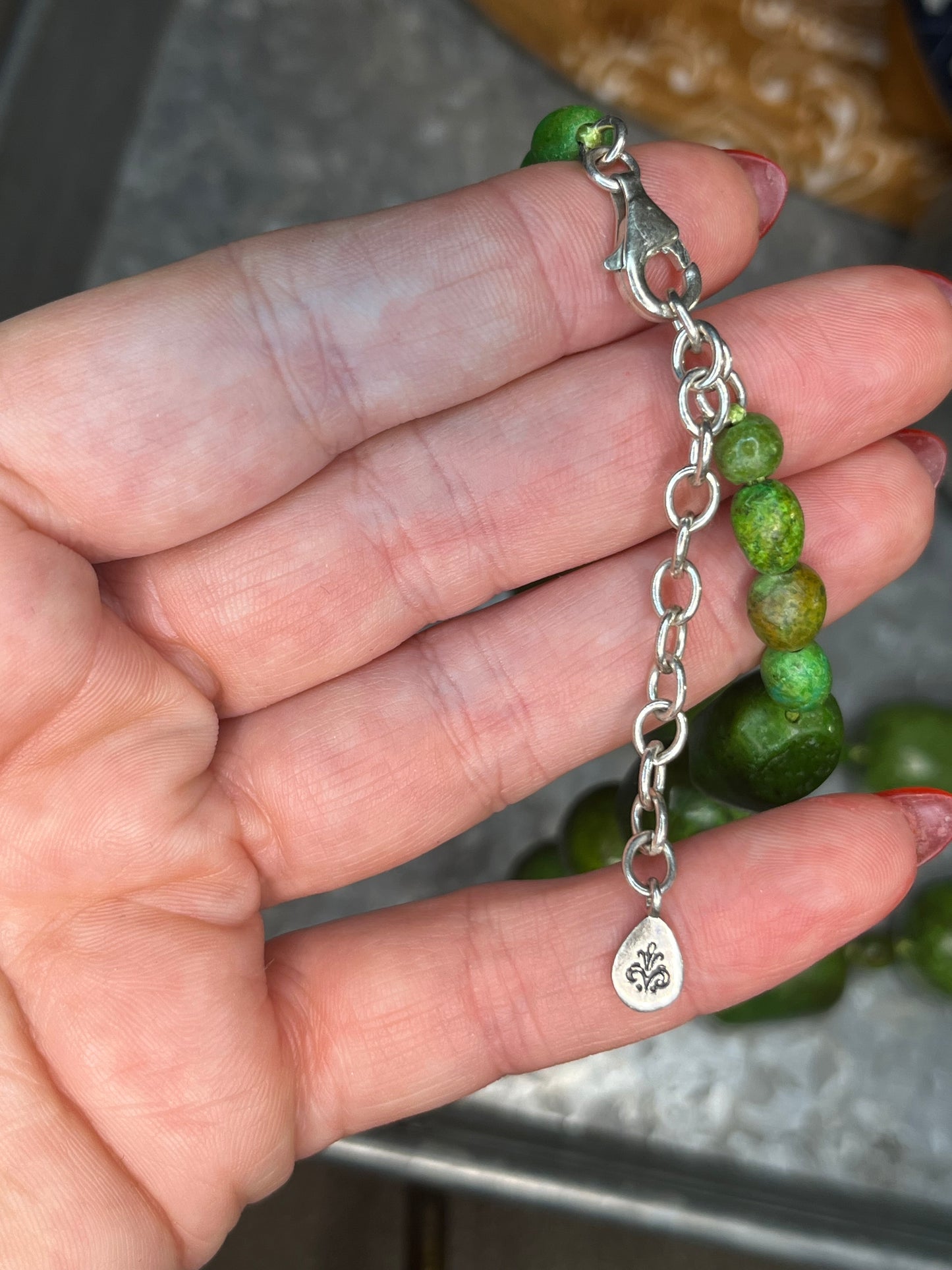 Chunky Green Bead Statement Necklace