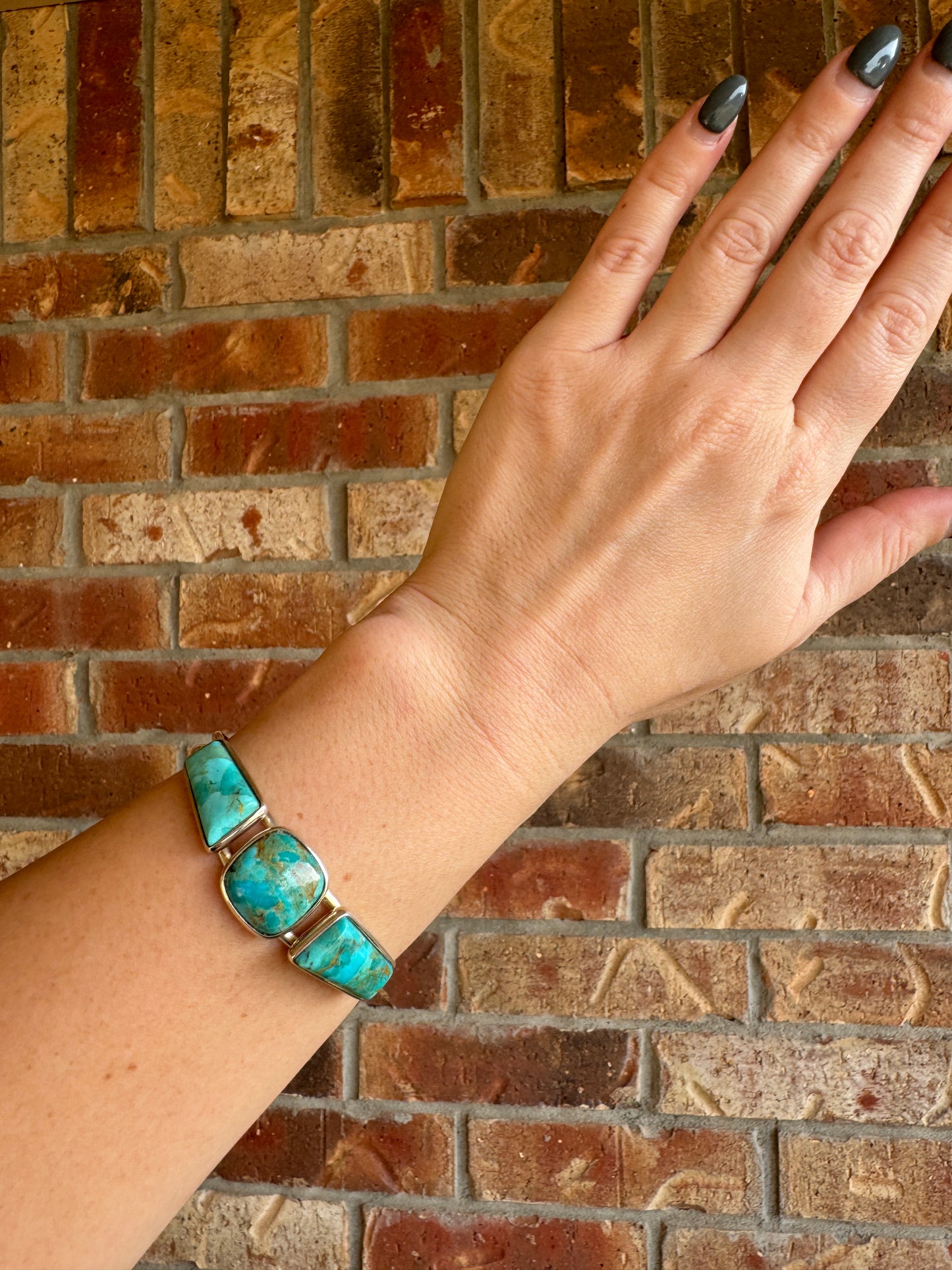 Estate Sterling Silver Turquoise Bracelet Cuff
