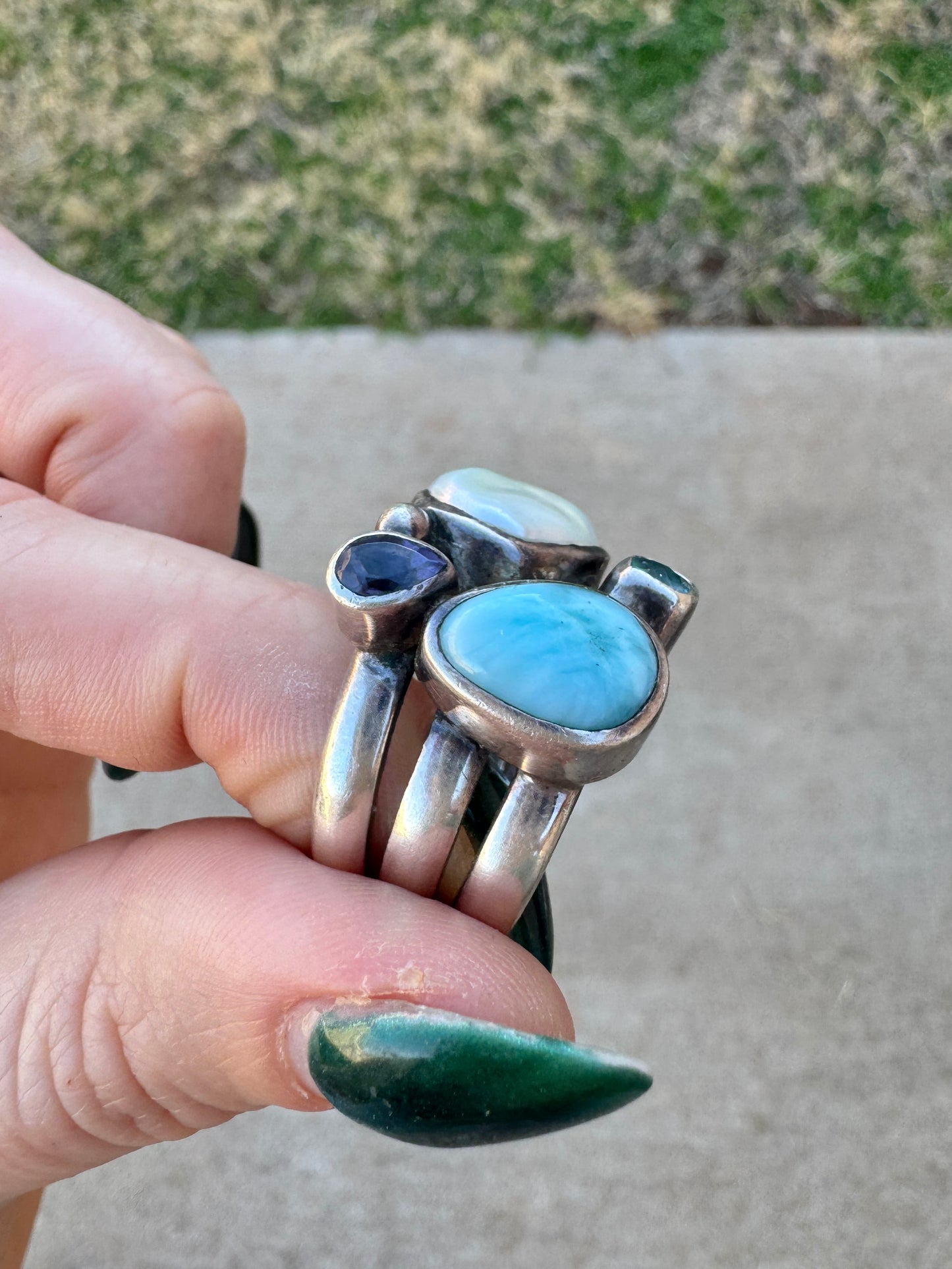 Sterling Silver Multi-Stone Ring