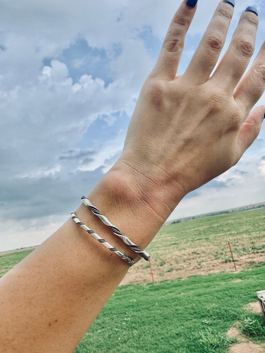 Sterling Silver Dainty Cuff Bracelet