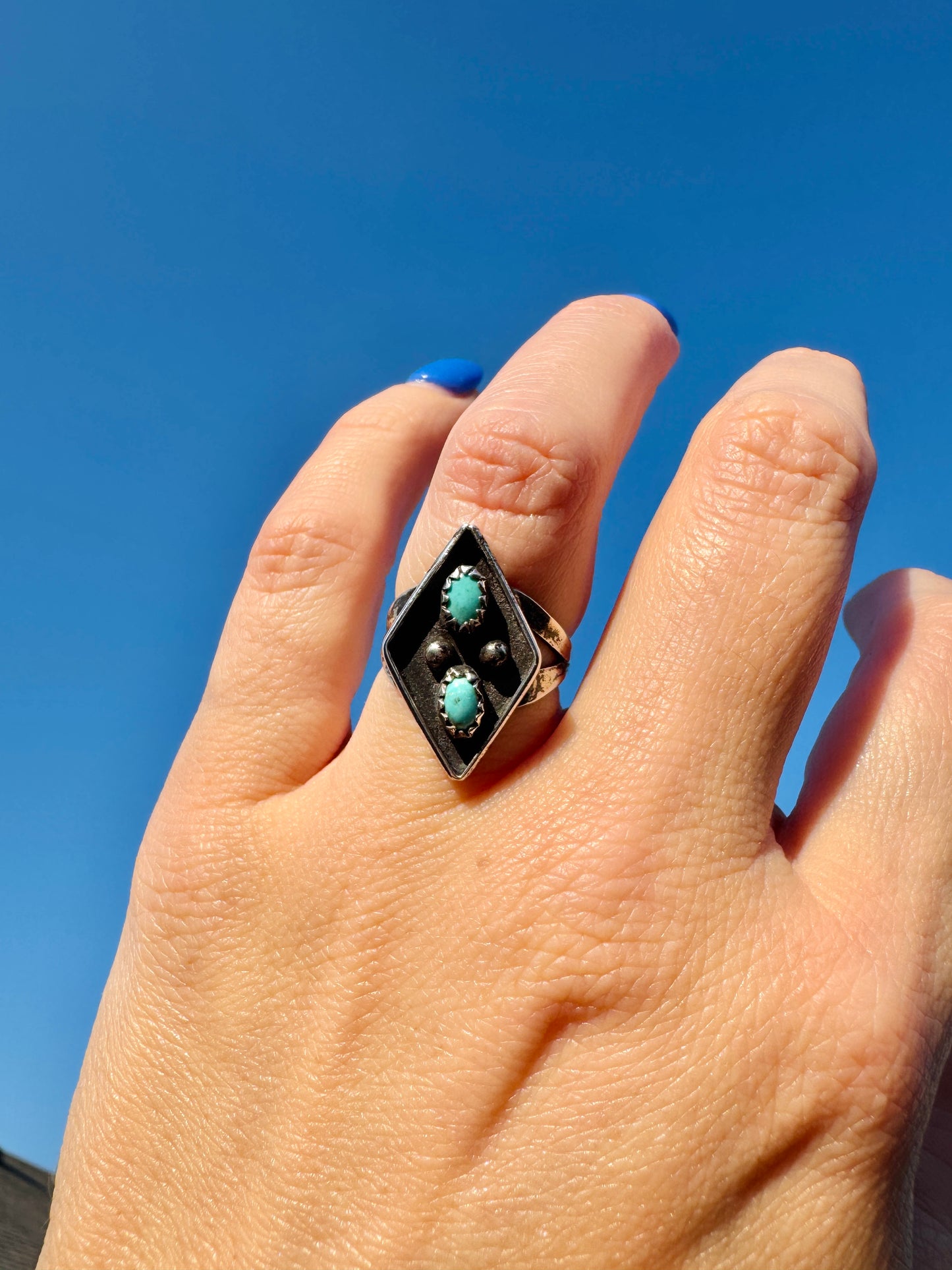 Vintage Sterling Turquoise Ring