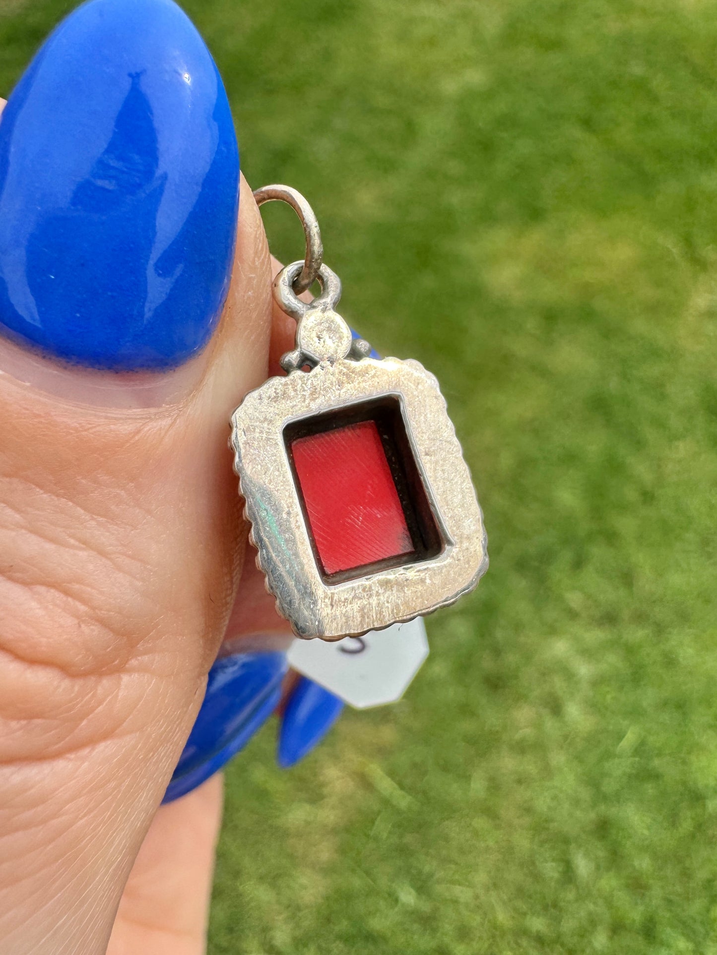 Sterling Silver Coral Charm Pendant