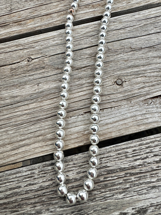 Sterling Silver 6mm Bead Necklace
