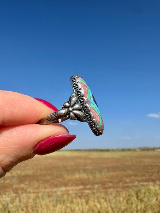 Vintage Sterling Silver Multi-Stone Ring