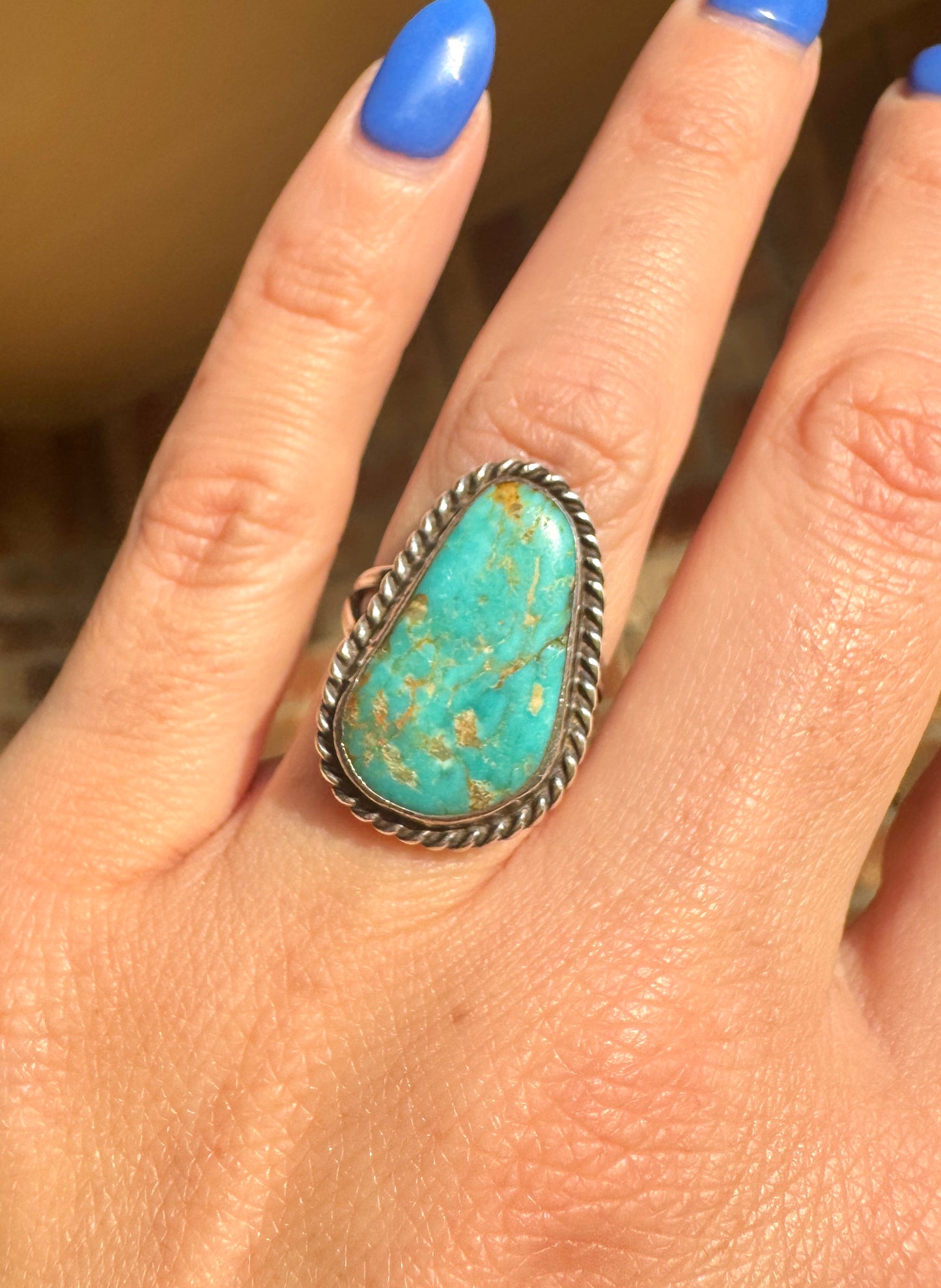Vintage Sterling Silver Turquoise Ring