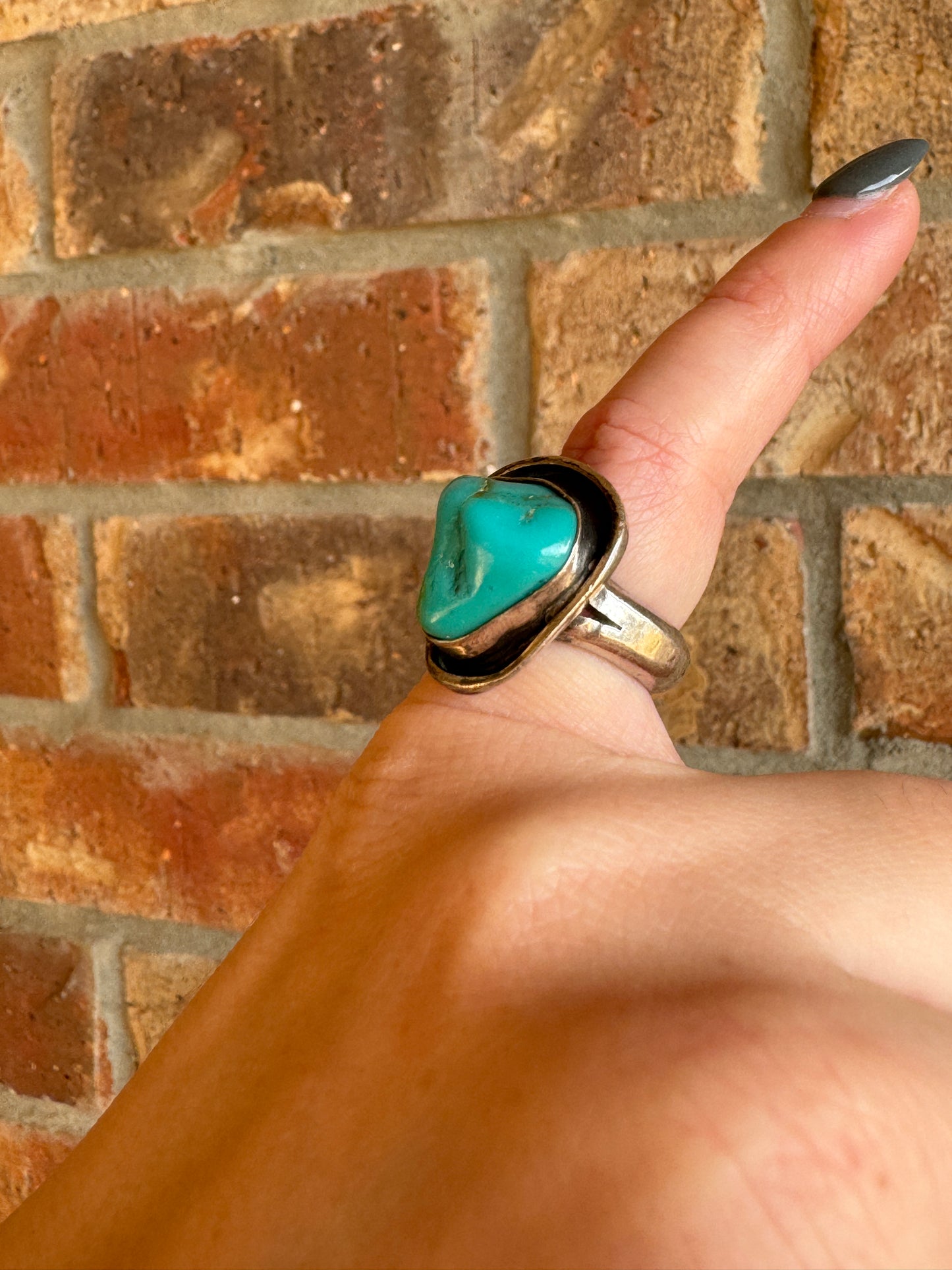 Vintage Sterling Silver Turquoise Ring