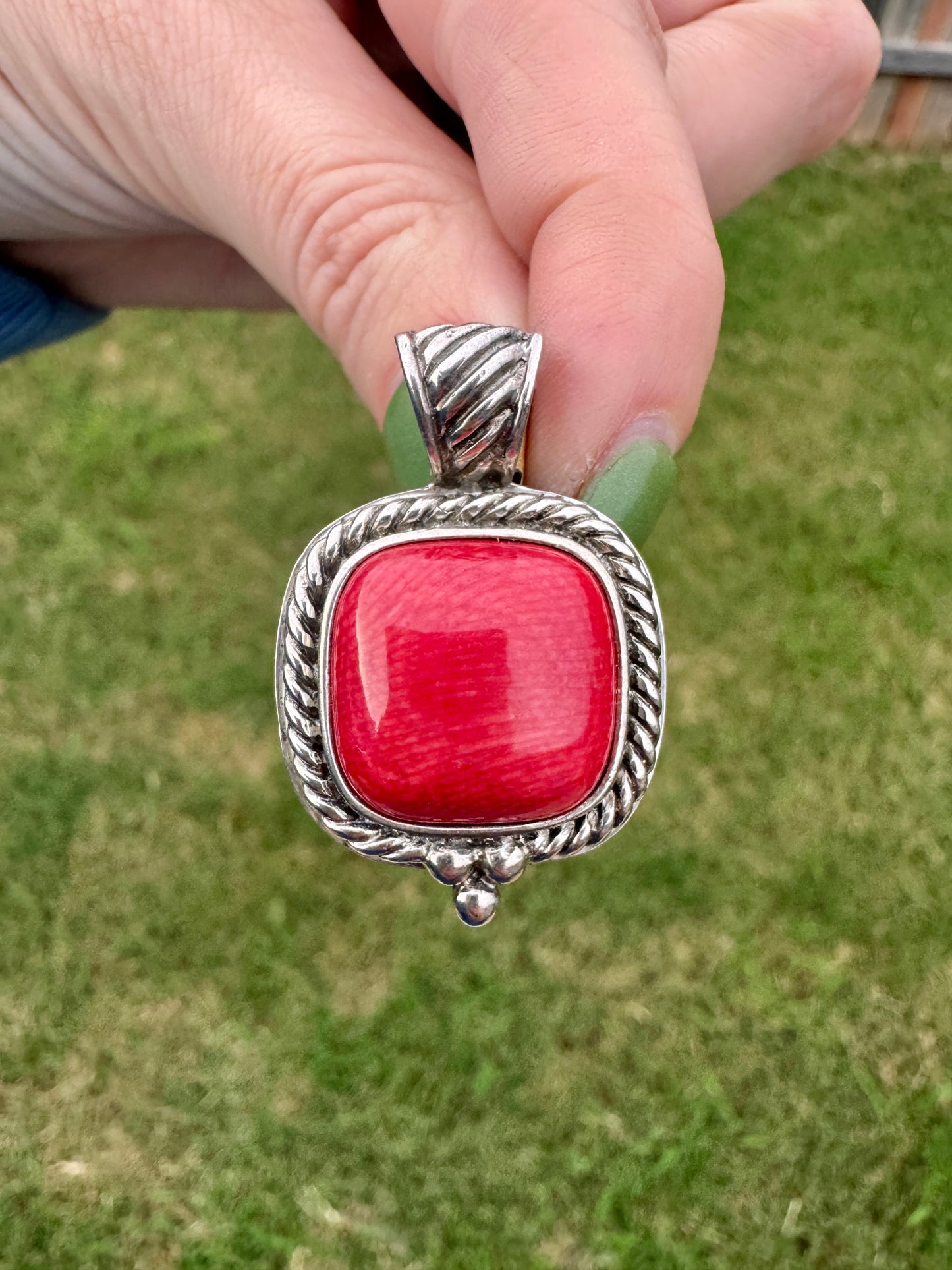 Sterling Silver Red Carnelian Pendant