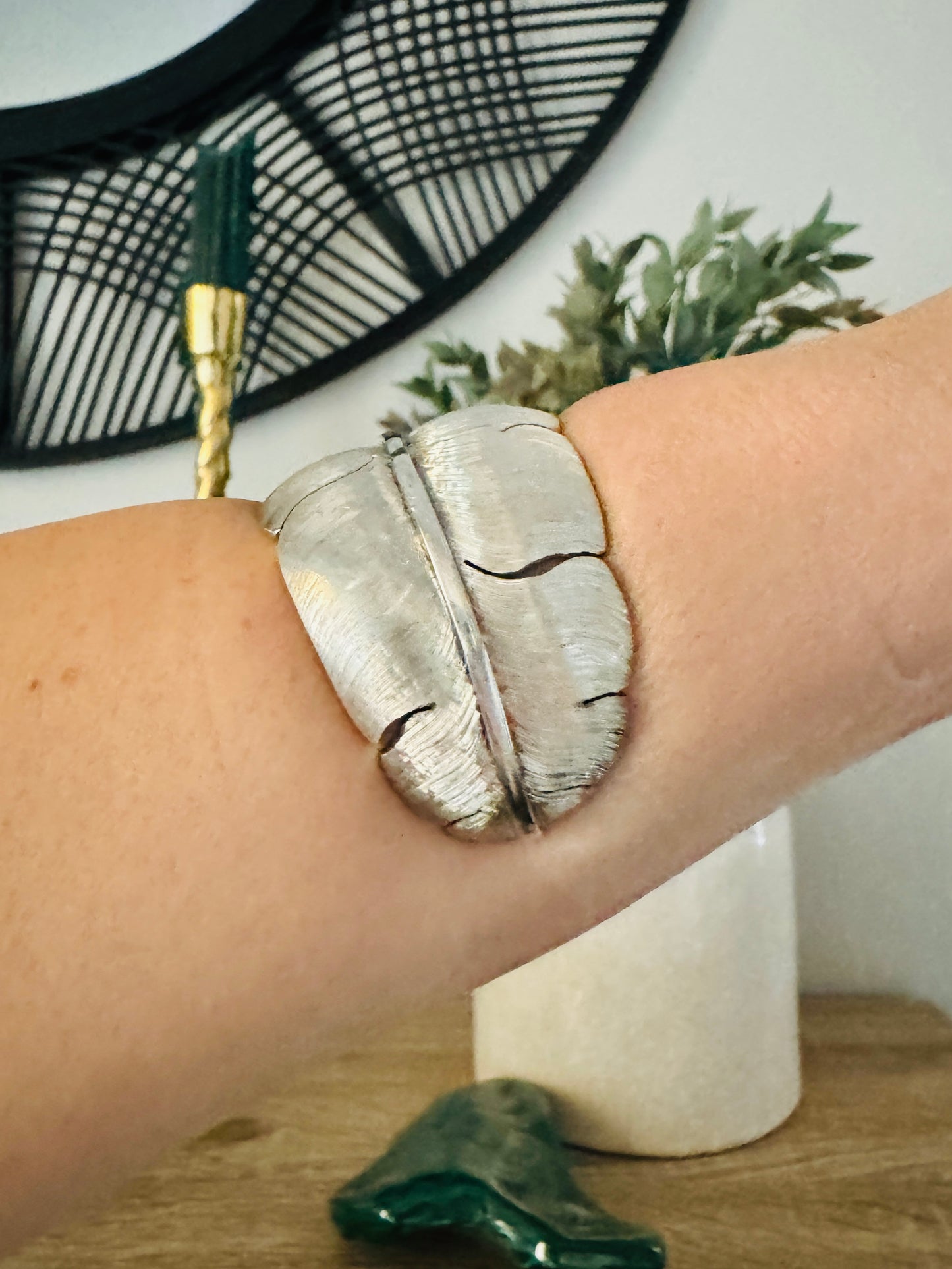 Sterling Silver Large Legacy Leaf Cuff Bracelet