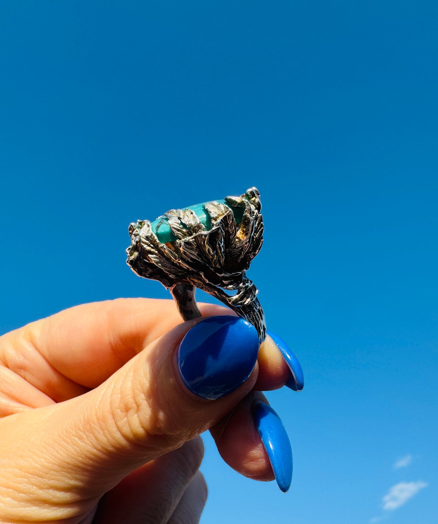 Sterling Silver Turquoise Nest Ring