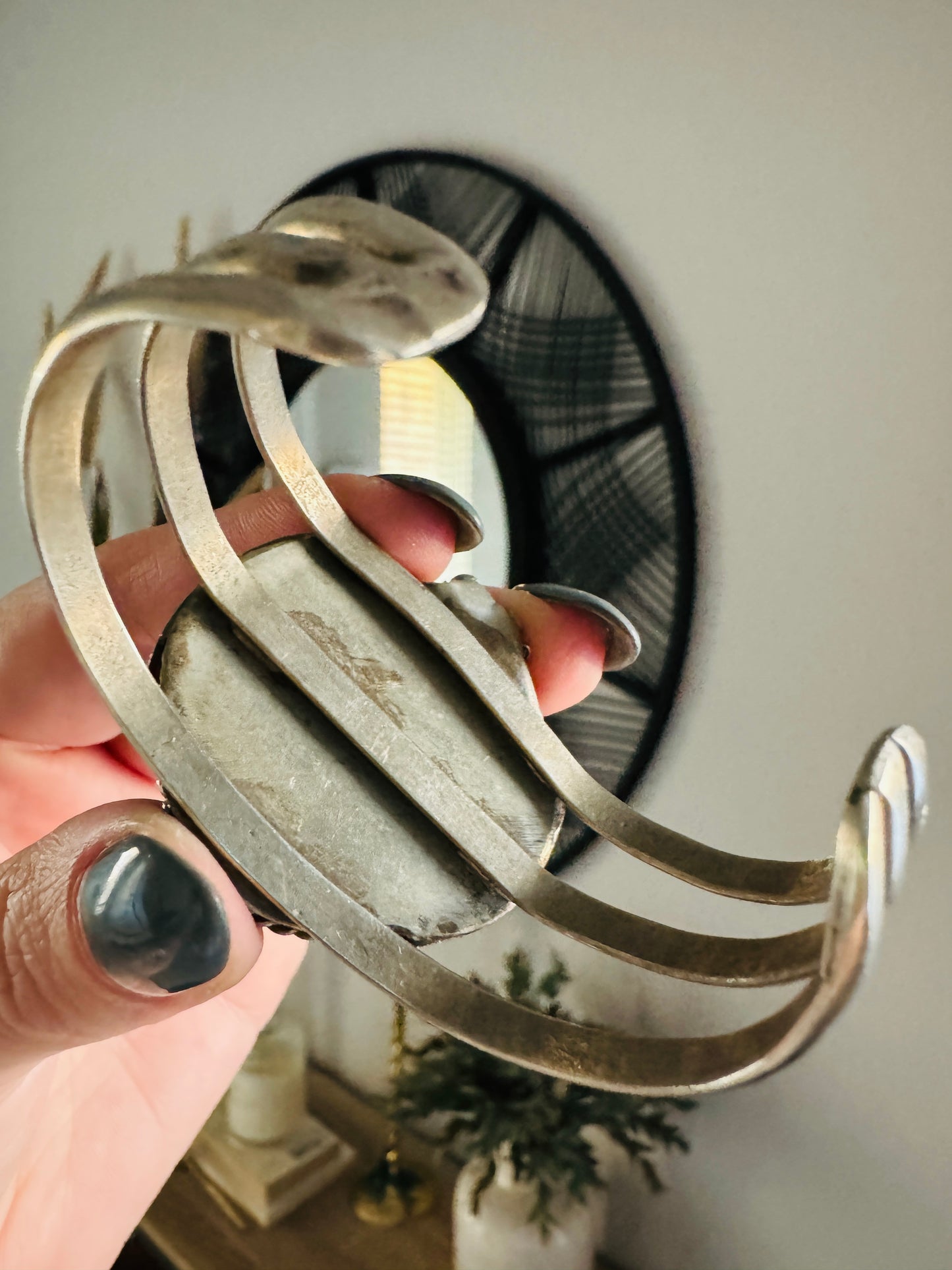 Vintage Sterling Silver Turquoise Cuff Bracelet