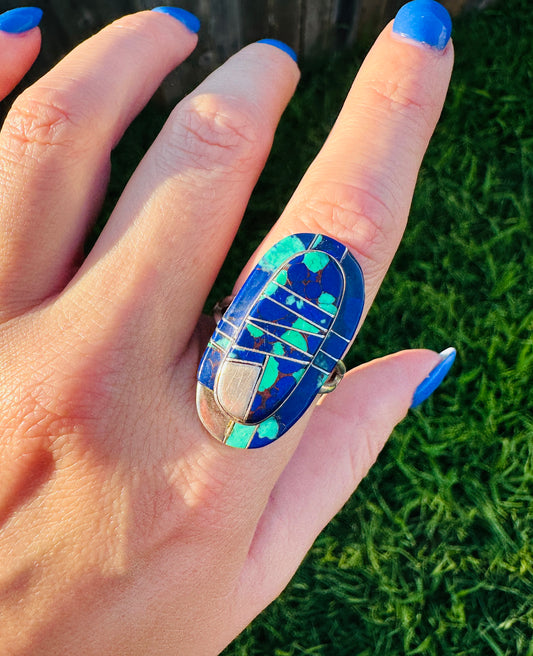 Vintage Sterling Silver Lapis Lazuli Ring