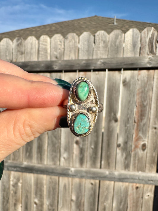 Vintage Sterling Silver Turquoise Ring