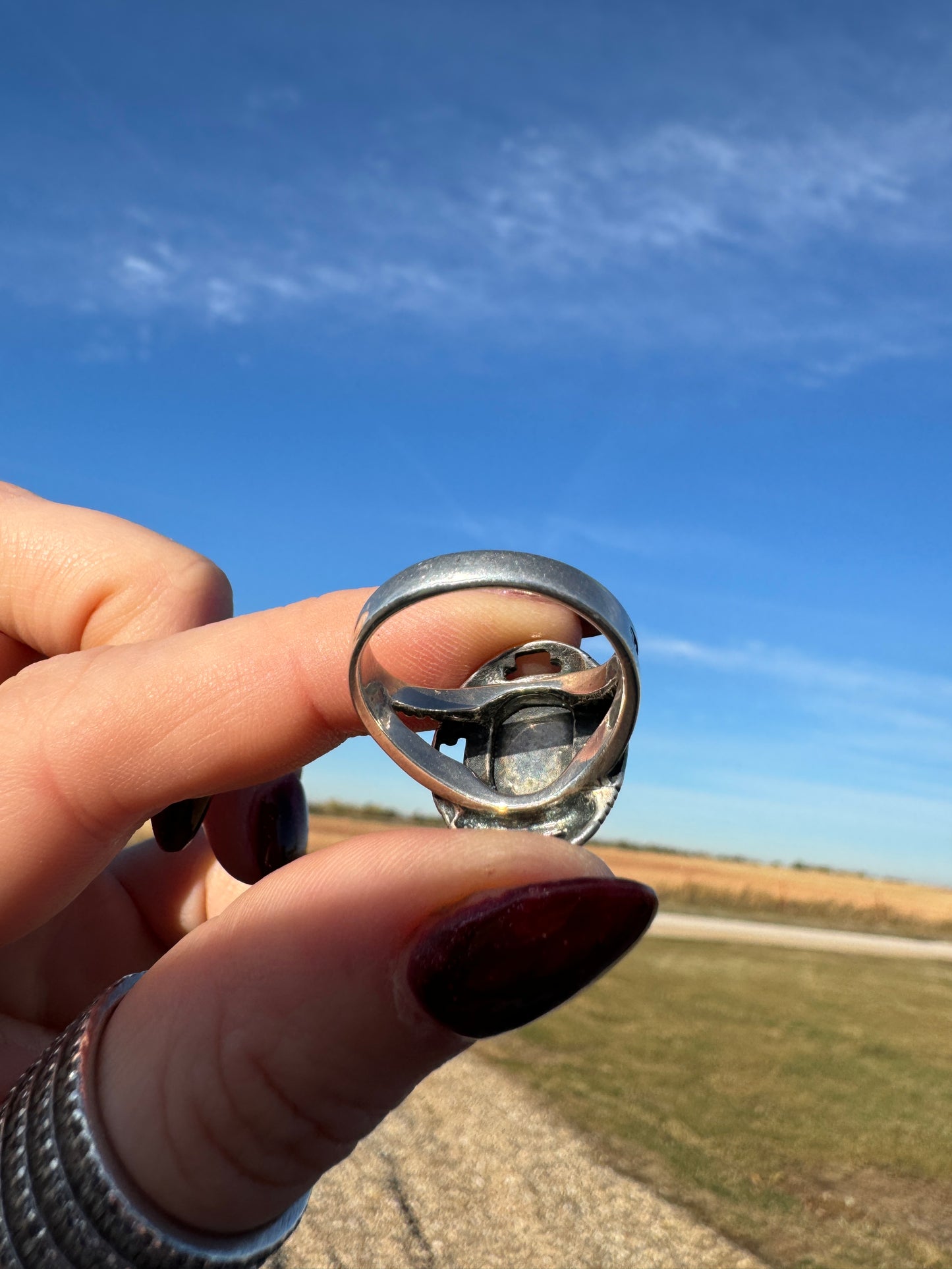 Sterling Silver Multi-Stone Inlay Ring