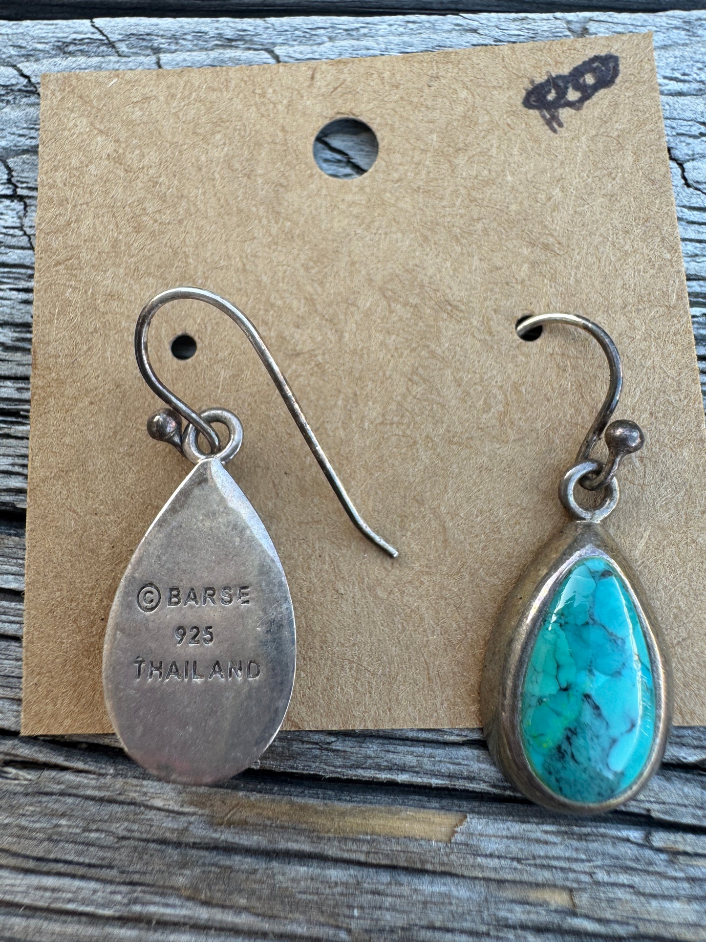Sterling Silver Barse Turquoise Earrings