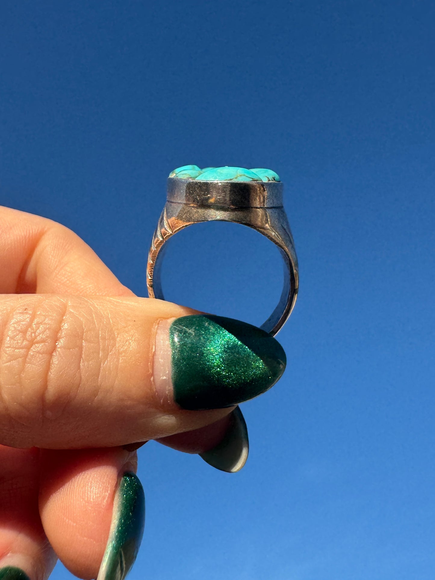 Vintage Sterling Silver Turquoise Ring
