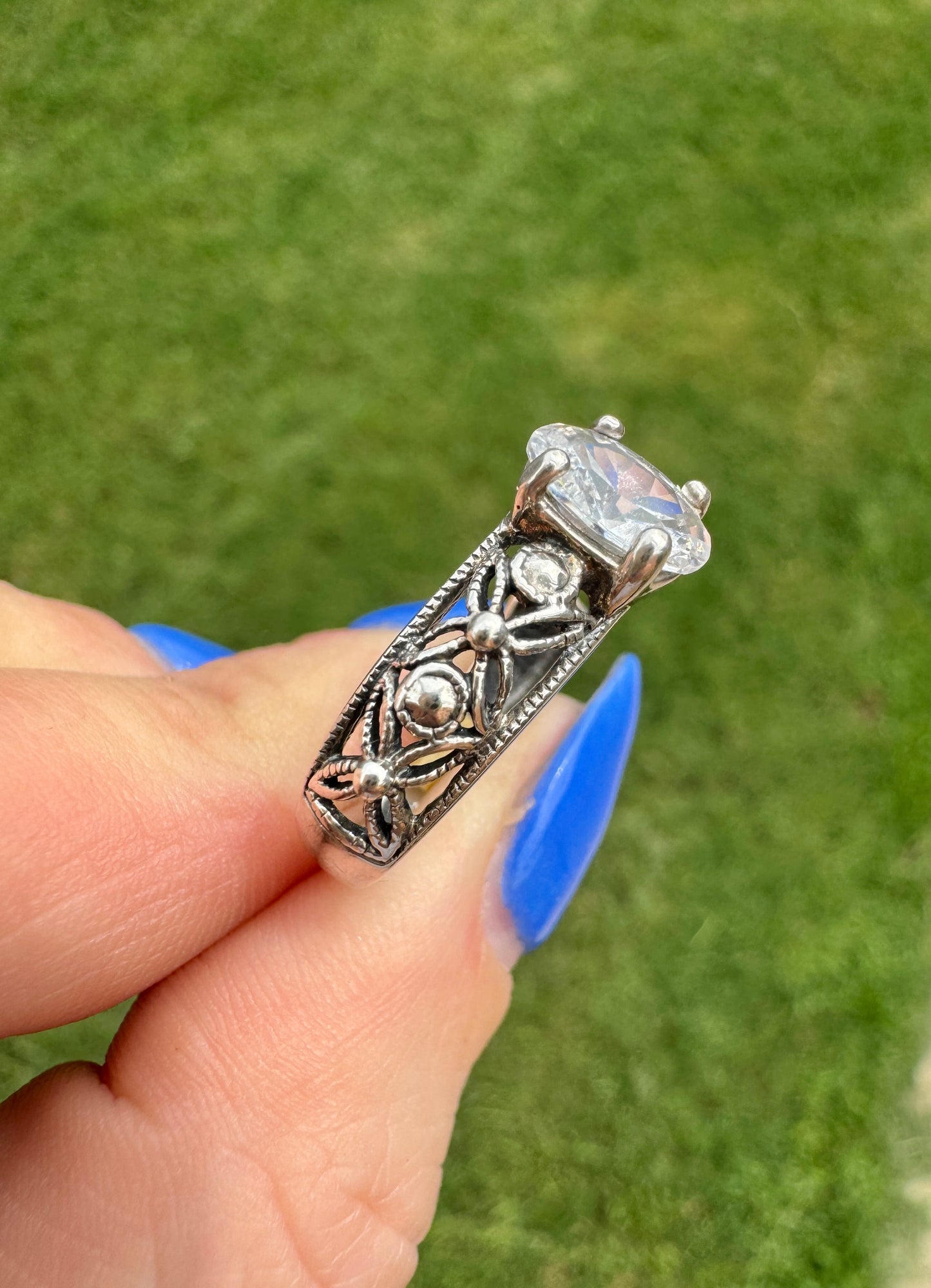 Southwestern Sterling and CZ Matching Ring Set