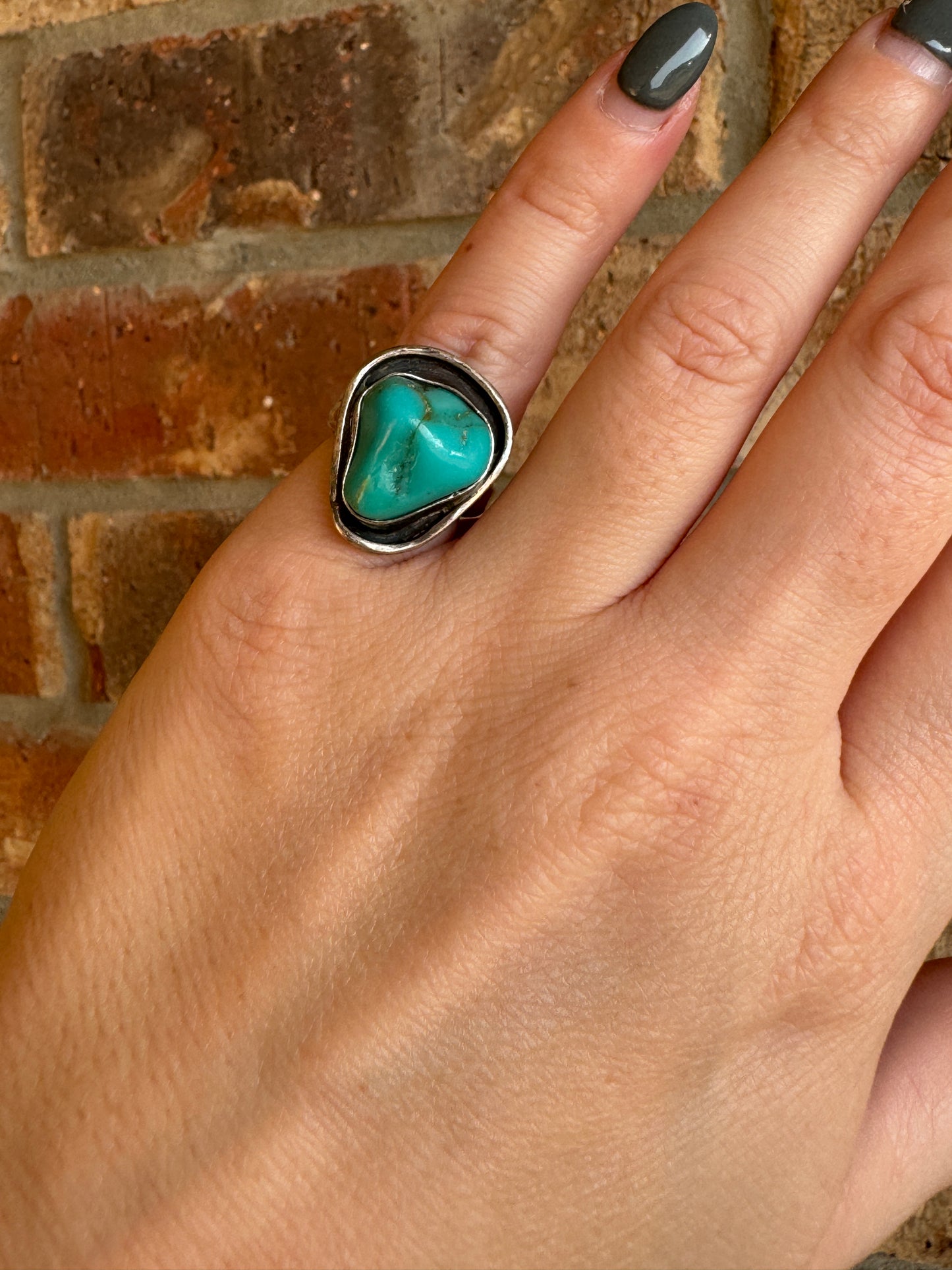 Vintage Sterling Silver Turquoise Ring