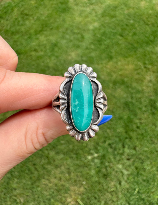 Vintage Sterling Silver Turquoise Ring