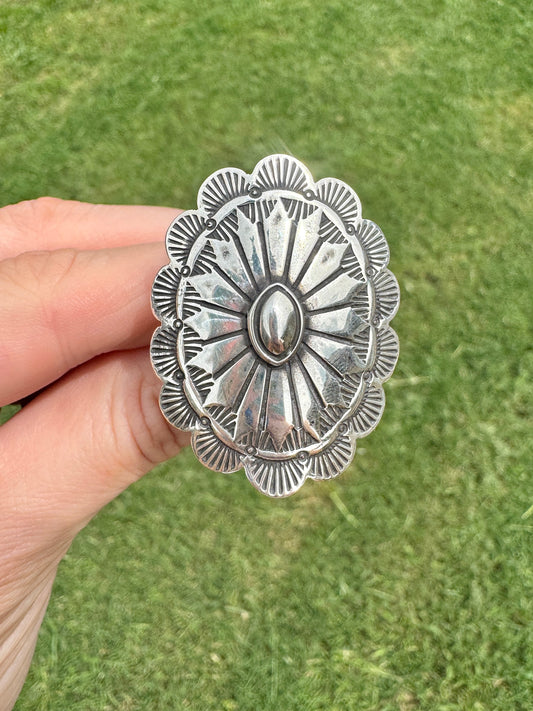 Sterling Silver Concho Ring