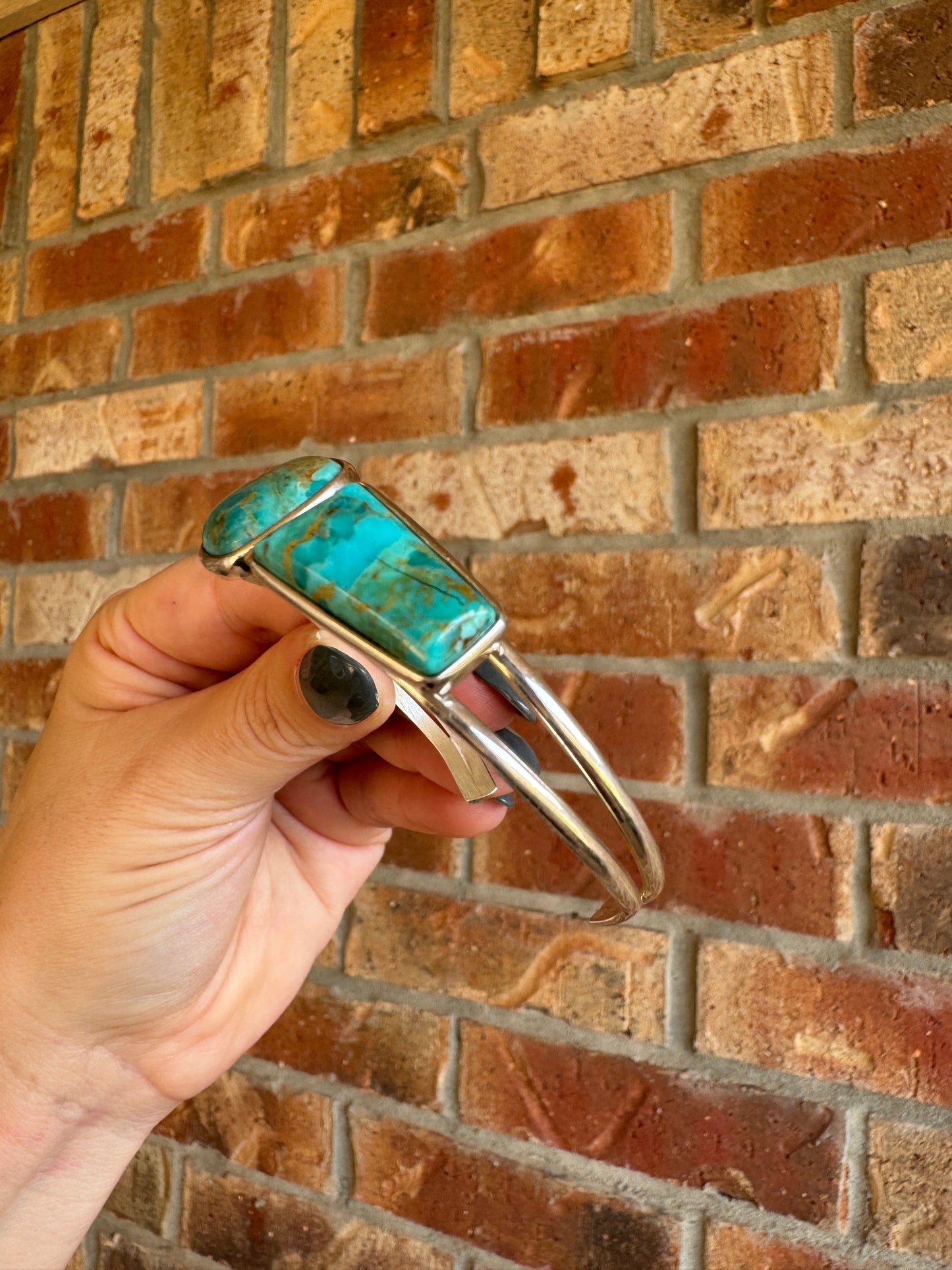 Estate Sterling Silver Turquoise Bracelet Cuff