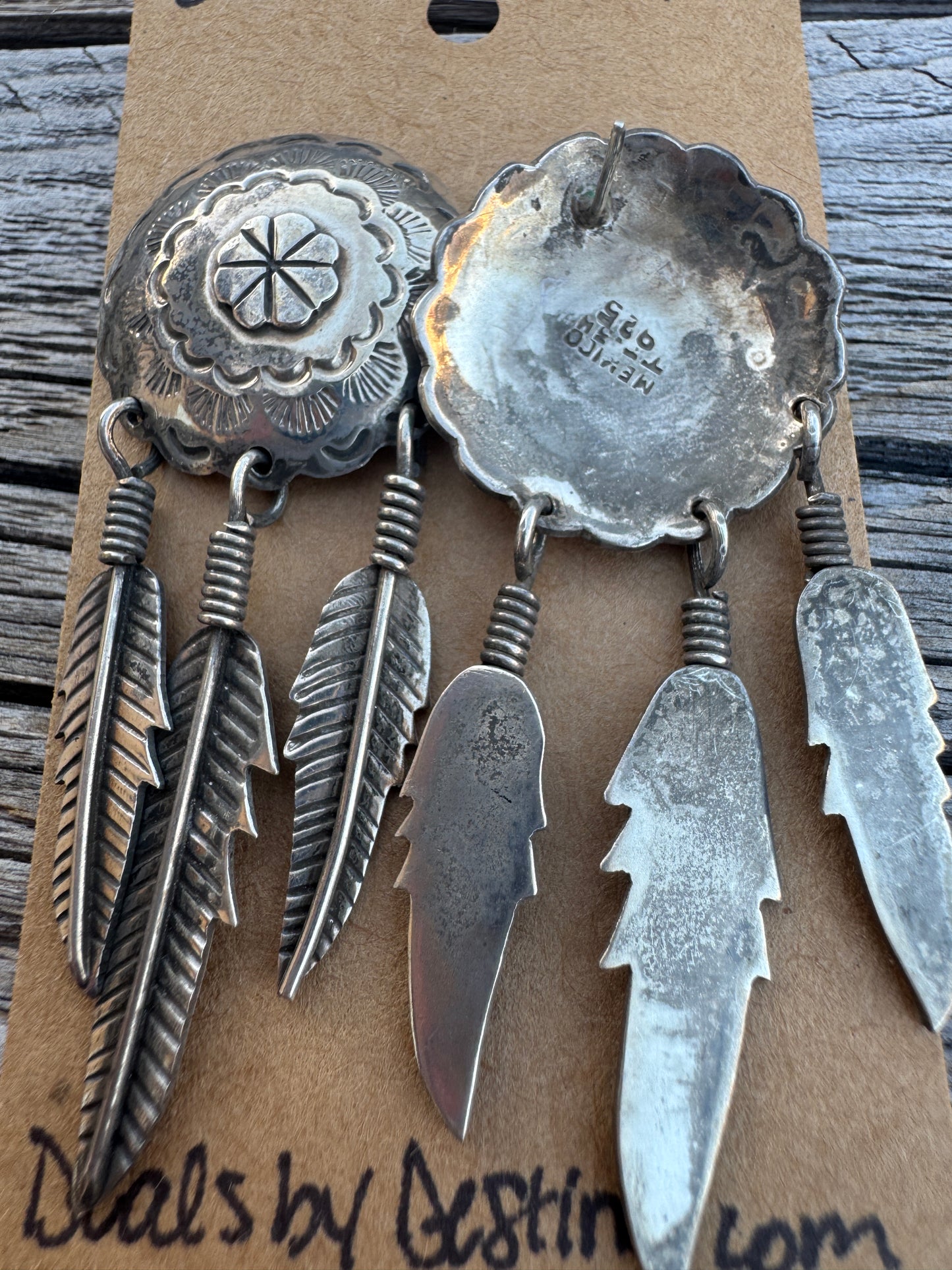 Vintage Sterling Silver Dreamcatcher Earrings