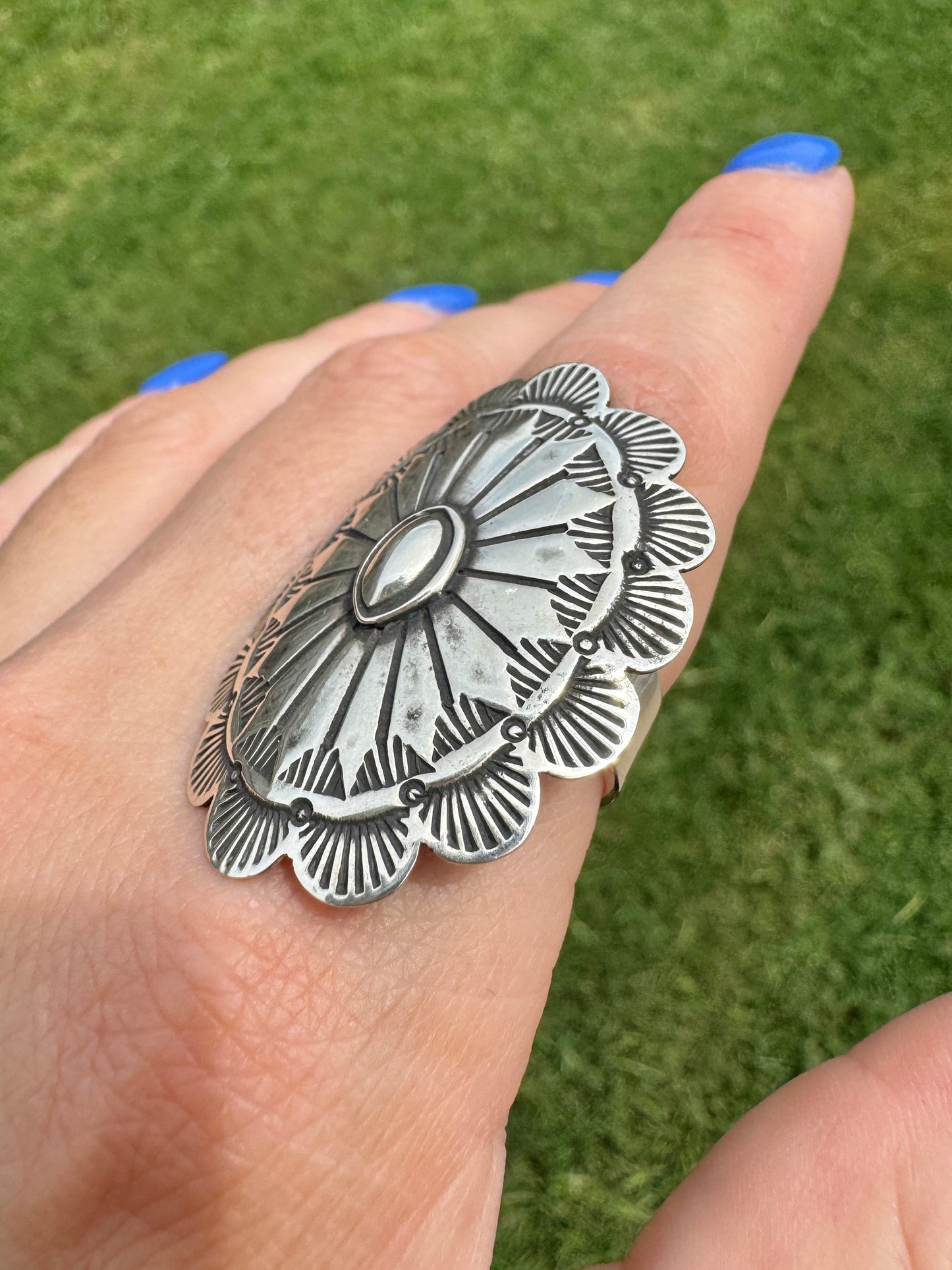 Sterling Silver Concho Ring