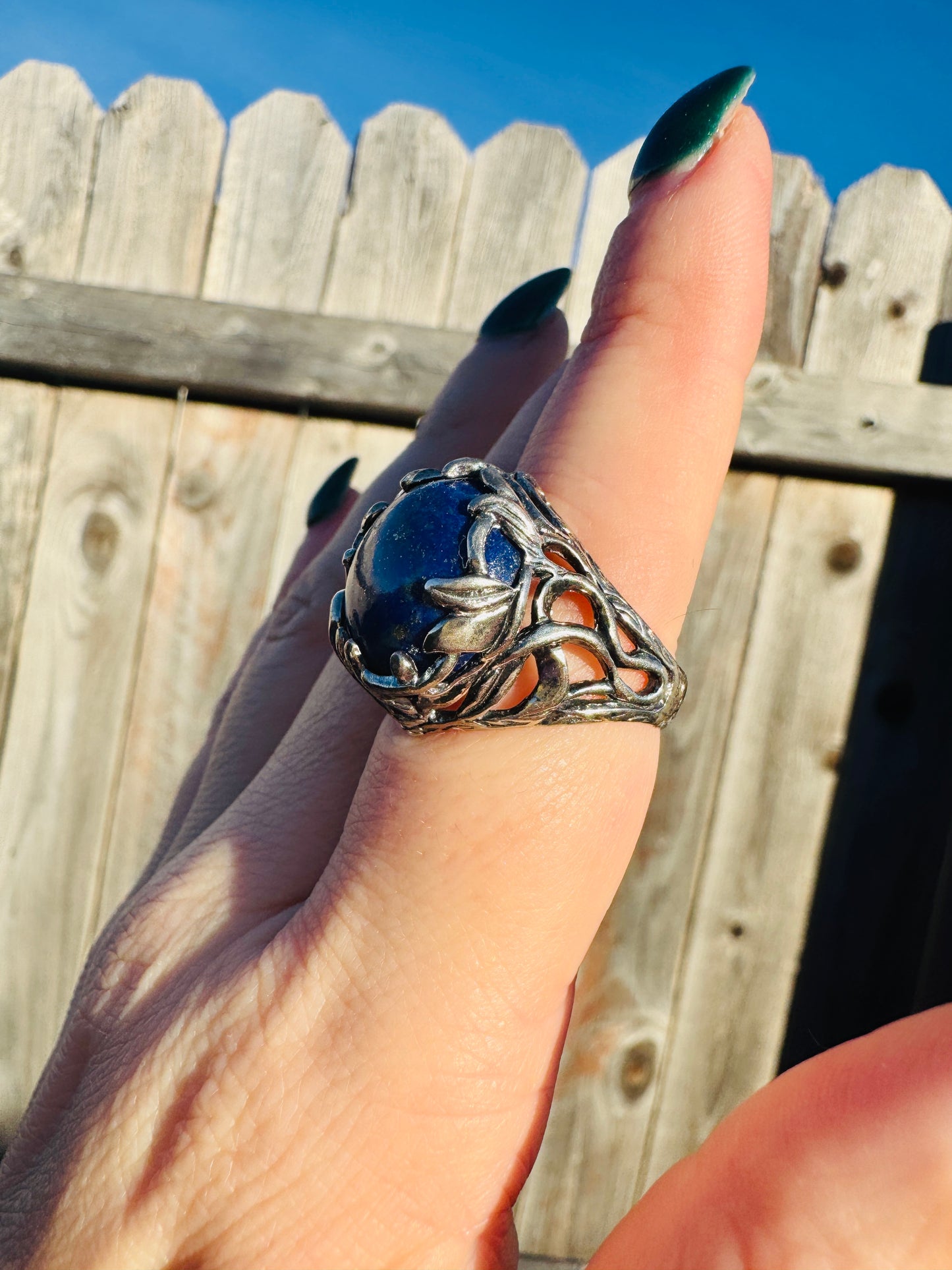 Sterling Silver Blue Lapis Ring