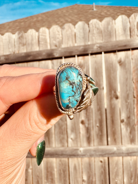 Native American Sterling Silver Turquoise Ring