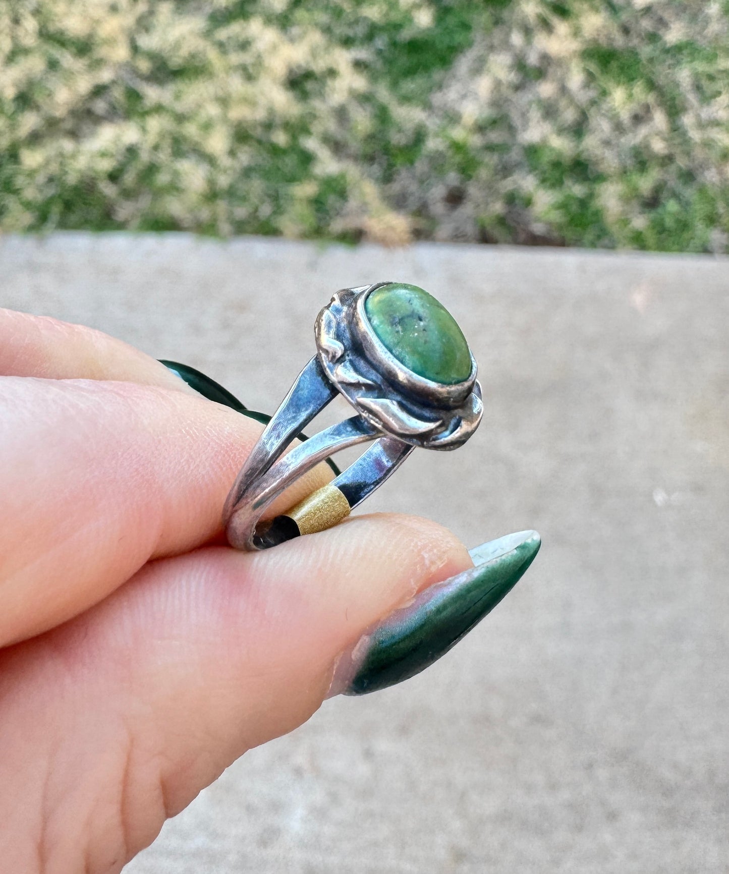 Sterling Silver Green Turquoise Ring