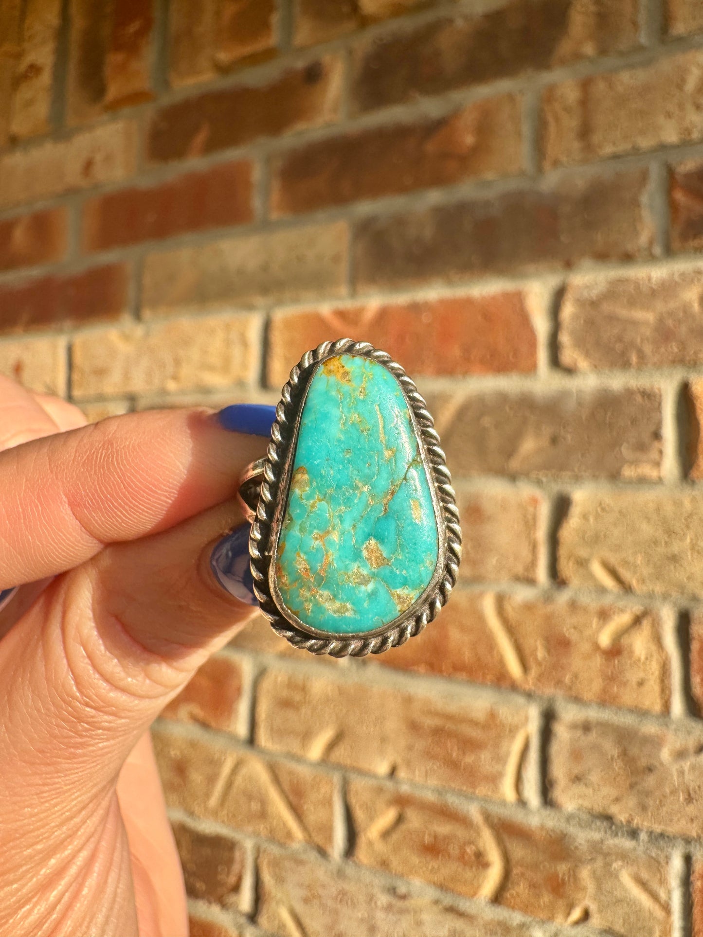 Vintage Sterling Silver Turquoise Ring