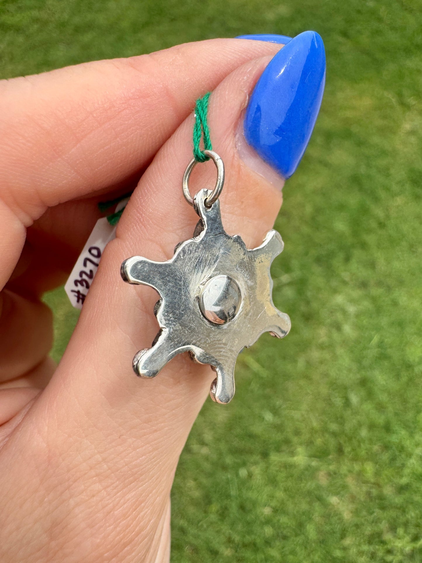 Sterling Silver Turquoise Star Charm Pendant
