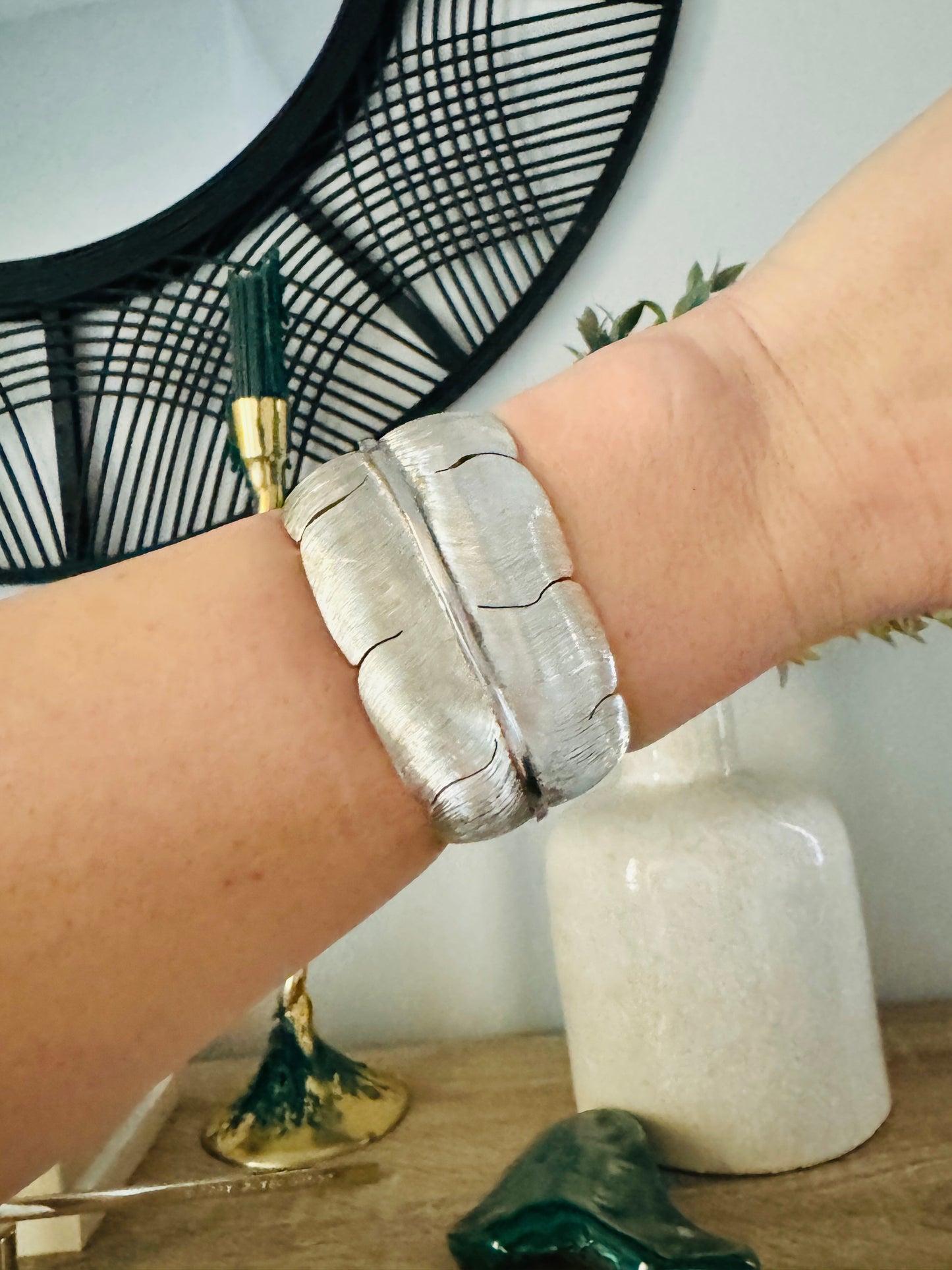 Sterling Silver Large Legacy Leaf Cuff Bracelet